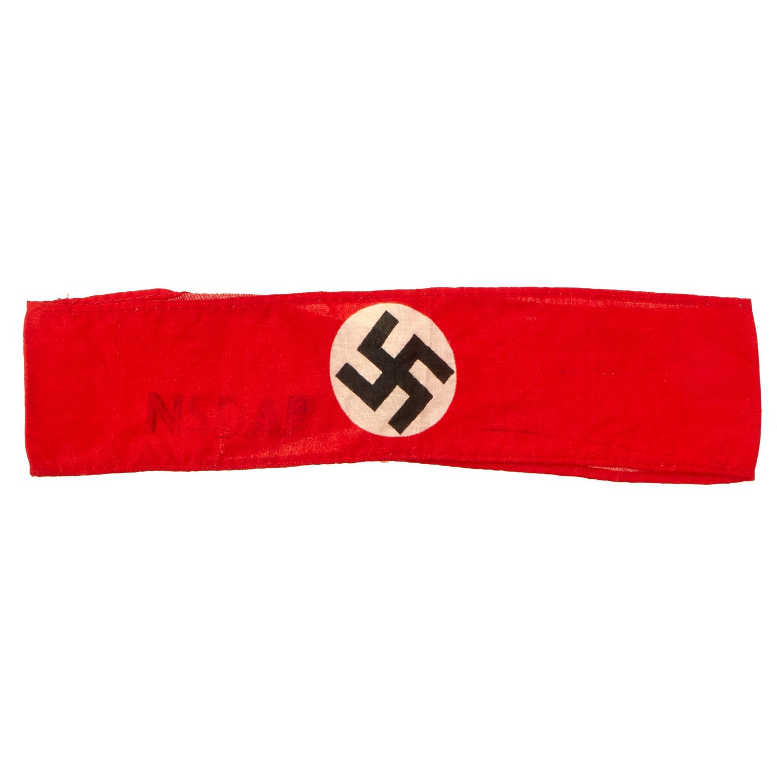 Buy Original German WWII NSDAP Party Printed Cotton Overcoat Armband | Original Firearms Antique For Sale