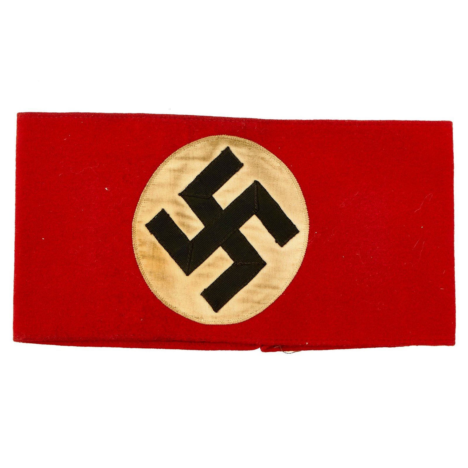 Buy Original German Early WWII SA Multi-piece Wool Felt & Rayon Overcoat Armband with RZM Tag | Original Firearms Antique For Sale