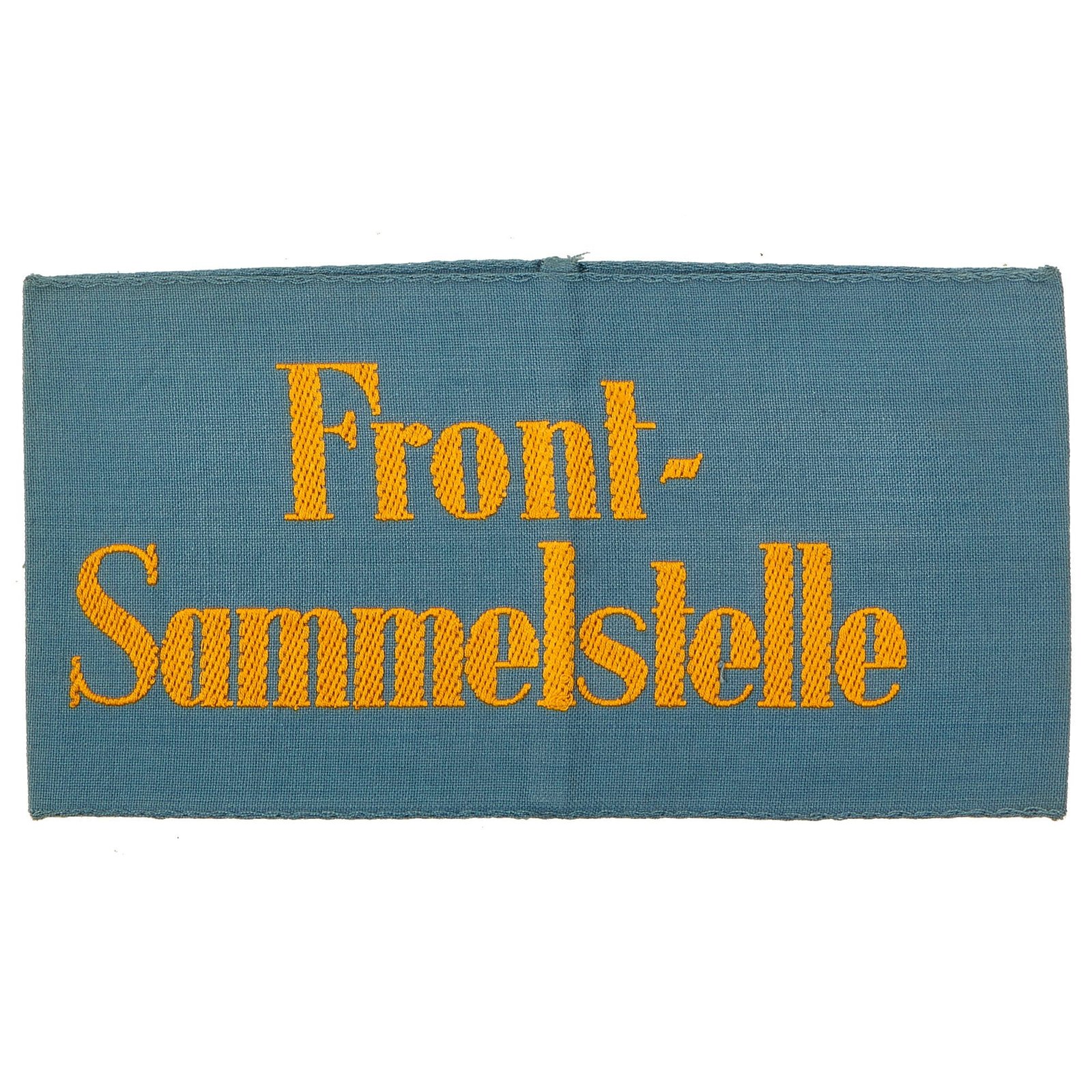 Buy Original German WWII Front Collecting Point Personnel Embroidered Armband - Front-Sammelstelle | Original Firearms Antique For Sale