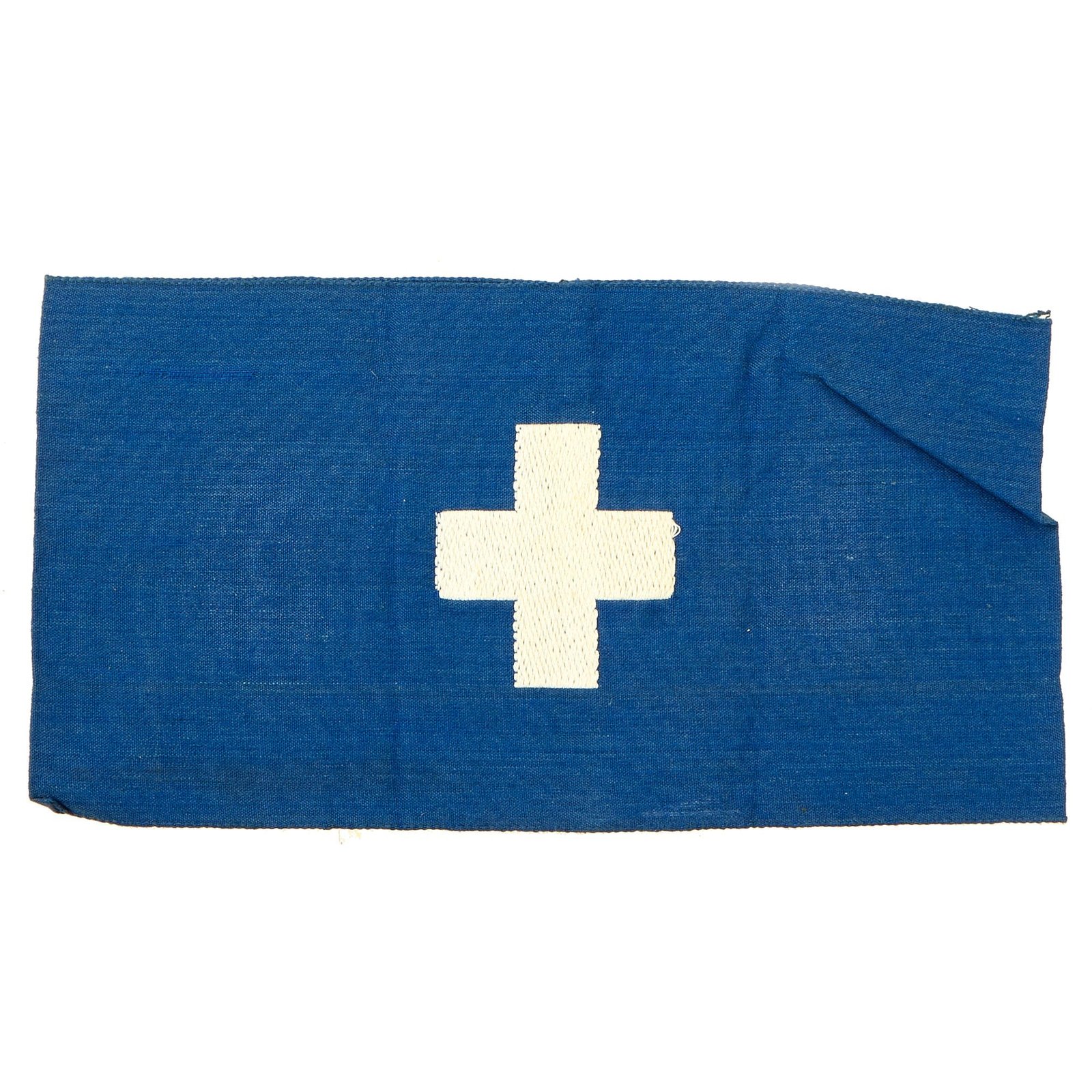 Buy Original German WWII Luftschutz Air Raid Protection Medical Personnel Embroidered Armband | Original Firearms Antique For Sale