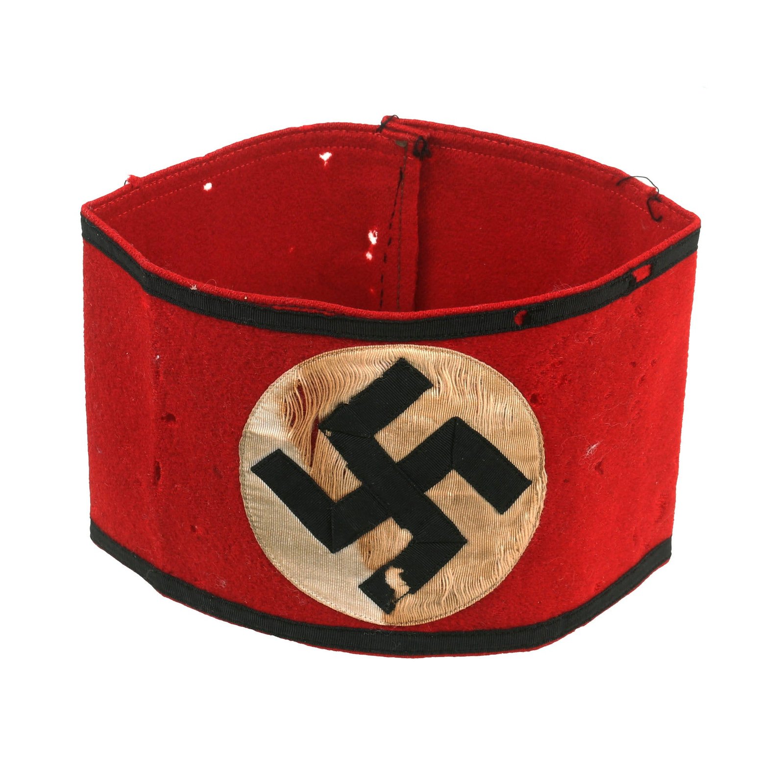 Buy Original German WWII SS Member's Wool & Rayon Multi-Piece Armband - Service Used | Original Firearms Antique For Sale