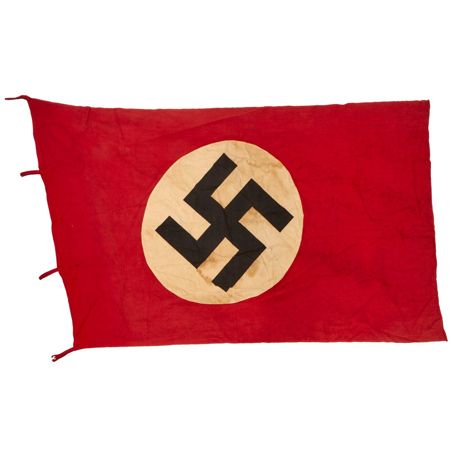 Buy Original German WWII NSDAP Double Sided National Political Flag with Hanger Loops - 47" x 61 ½" | Original Firearms Antique For Sale