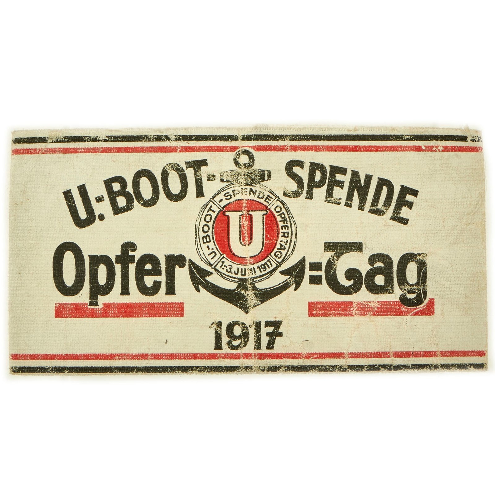 Buy Original Imperial German WWI U-Boat Submarine Donation Armband - dated 1917 | Original Firearms Antique For Sale