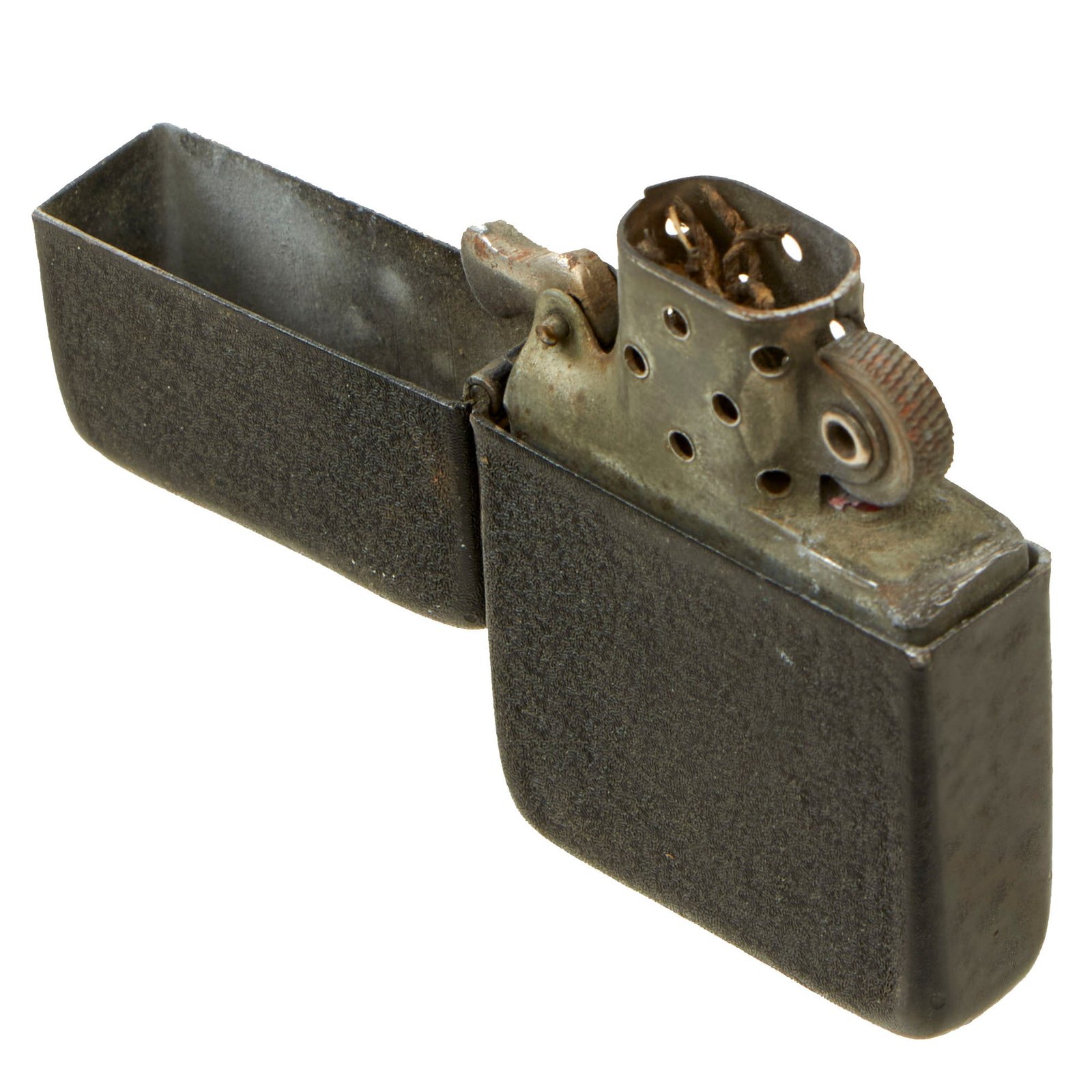 Buy Original U.S. WWII Black Crackle Zippo Lighter in Excellent condition | Original Firearms Antique For Sale