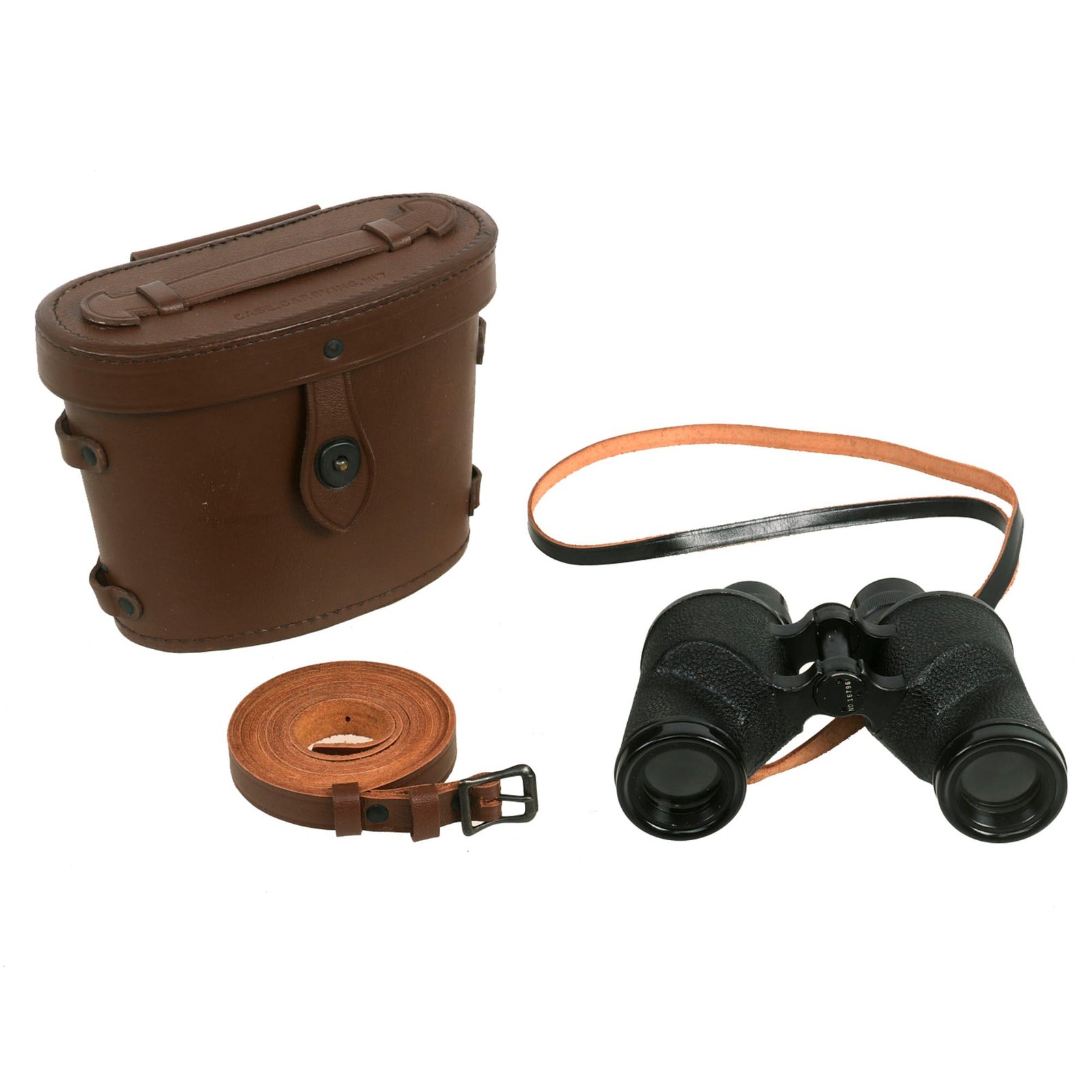 Buy Original U.S. WWII Unissued Condition M3 6x30 Binoculars by Westinghouse with M17 Leather Case - Dated 1943 | Original Firearms Antique For Sale