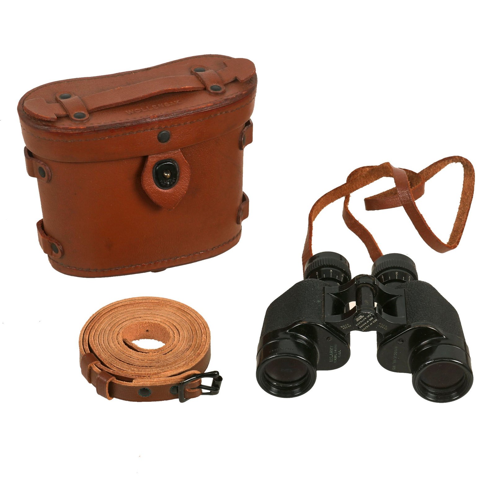 Buy Original U.S. WWII 6x30 M5 Binoculars By Wollensak With Case & Strap - Unissued | Original Firearms Antique For Sale