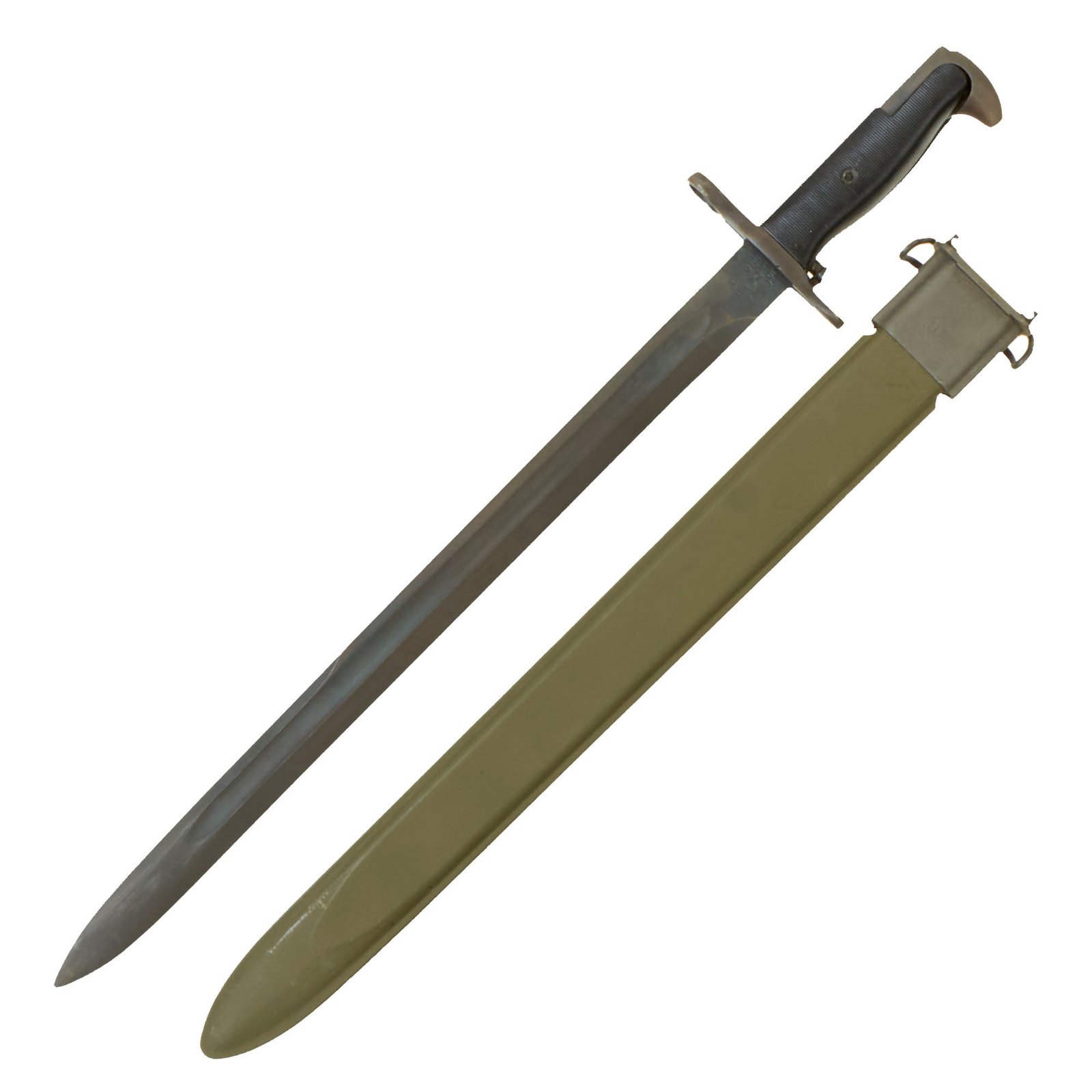 Buy Original Excellent U.S. WWII M1942 Garand 16" Bayonet by American Fork & Hoe with M3 Scabbard - dated 1943 | Original Firearms Antique For Sale