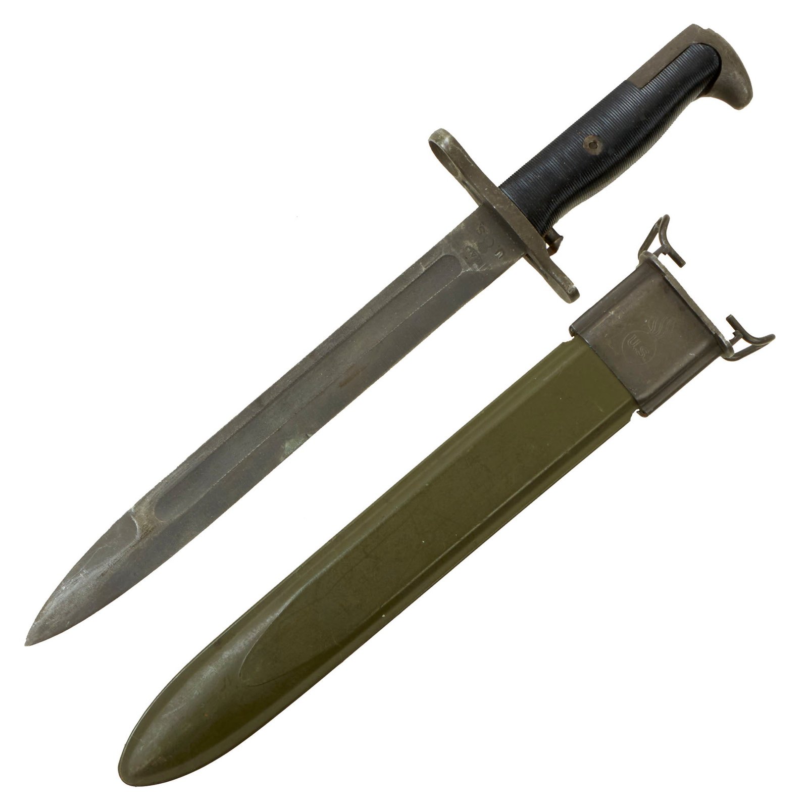 Buy Original U.S. WWII M1 Garand 10 inch Bayonet by PAL with M7 Scabbard | Original Firearms Antique For Sale