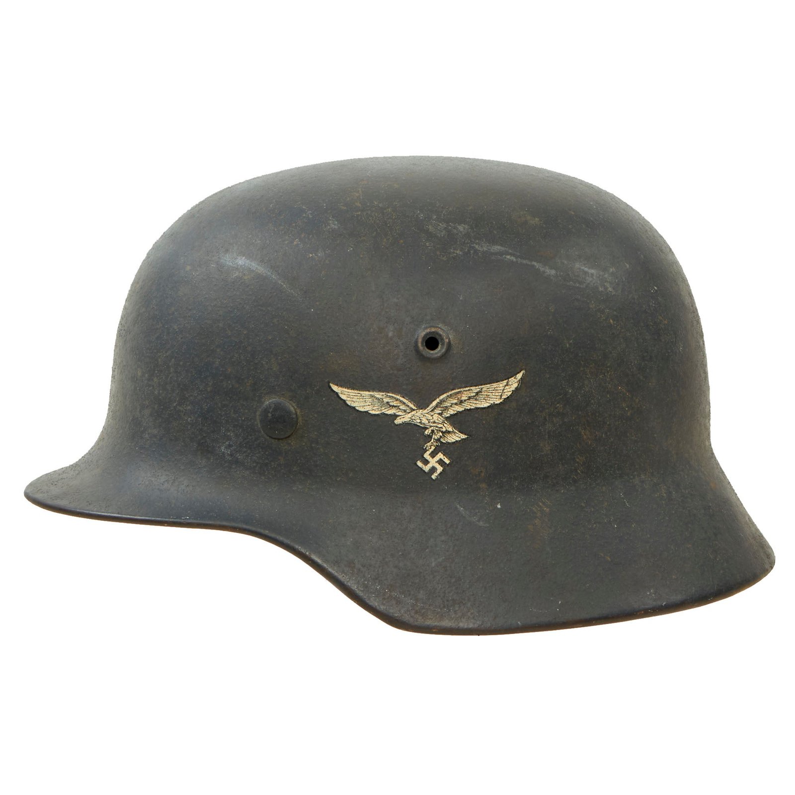 Buy Original German WWII M40 Single Decal Luftwaffe Helmet with 1940 Dated Size 58 Liner- SE68 | Original Firearms Antique For Sale
