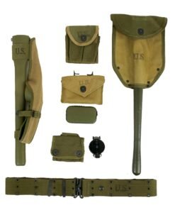 Buy Original U.S. WWII Unissued G.I. Field Gear Lot Featuring M1943 Entrenching Tool, M1910 Pick Mattock Pickaxe and More - 6 Items | Original Firearms Antique For Sale