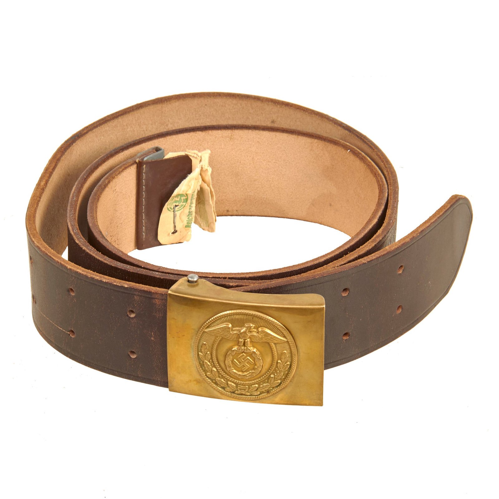 Buy Original German WWII SA EM/NCO Belt with Two Piece Brass Buckle & RZM Tag - Sturmabteilung | Original Firearms Antique For Sale