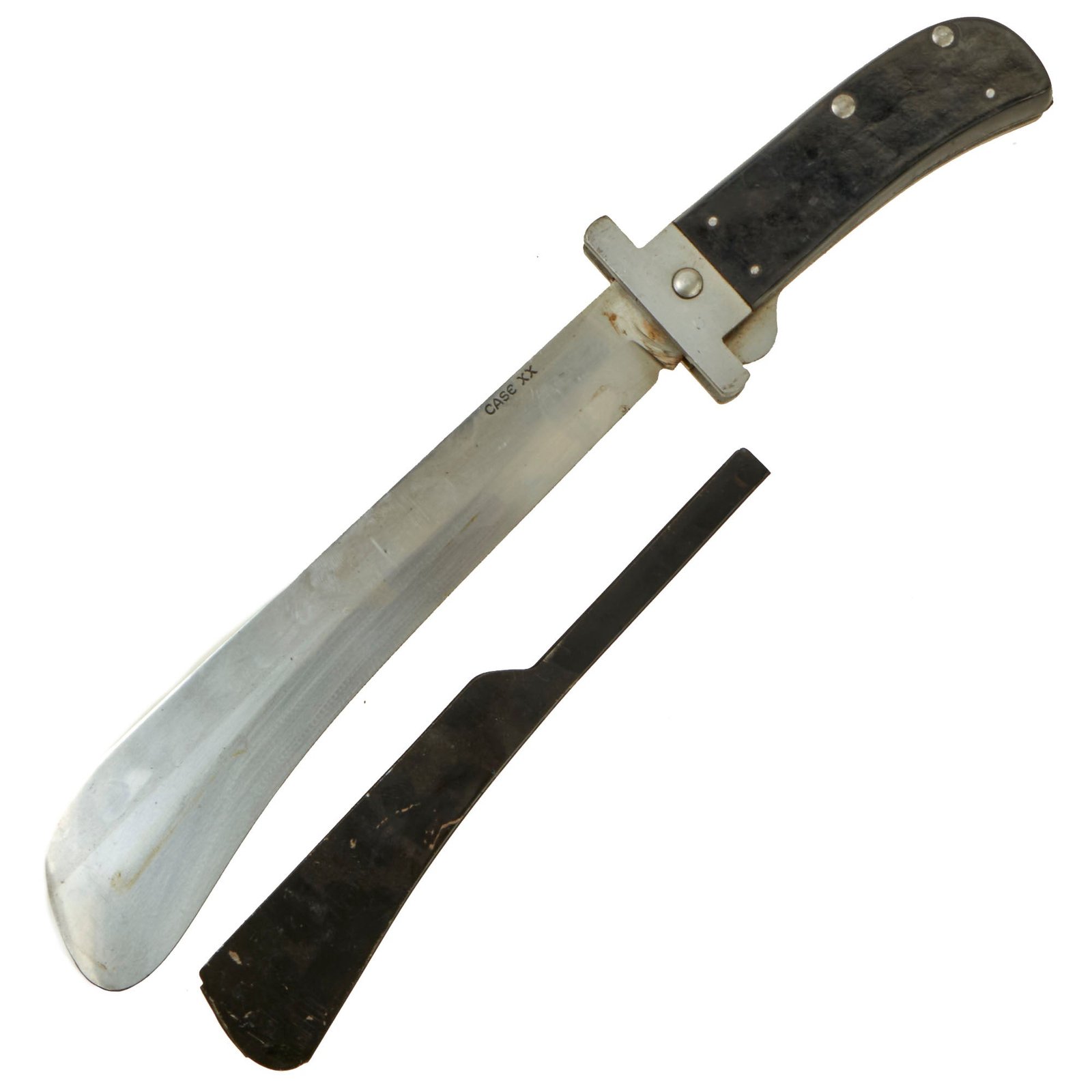Buy Original U.S. WWII USAAF Case XX Airmen's Folding Survival Machete with Rare Blade Guard | Original Firearms Antique For Sale