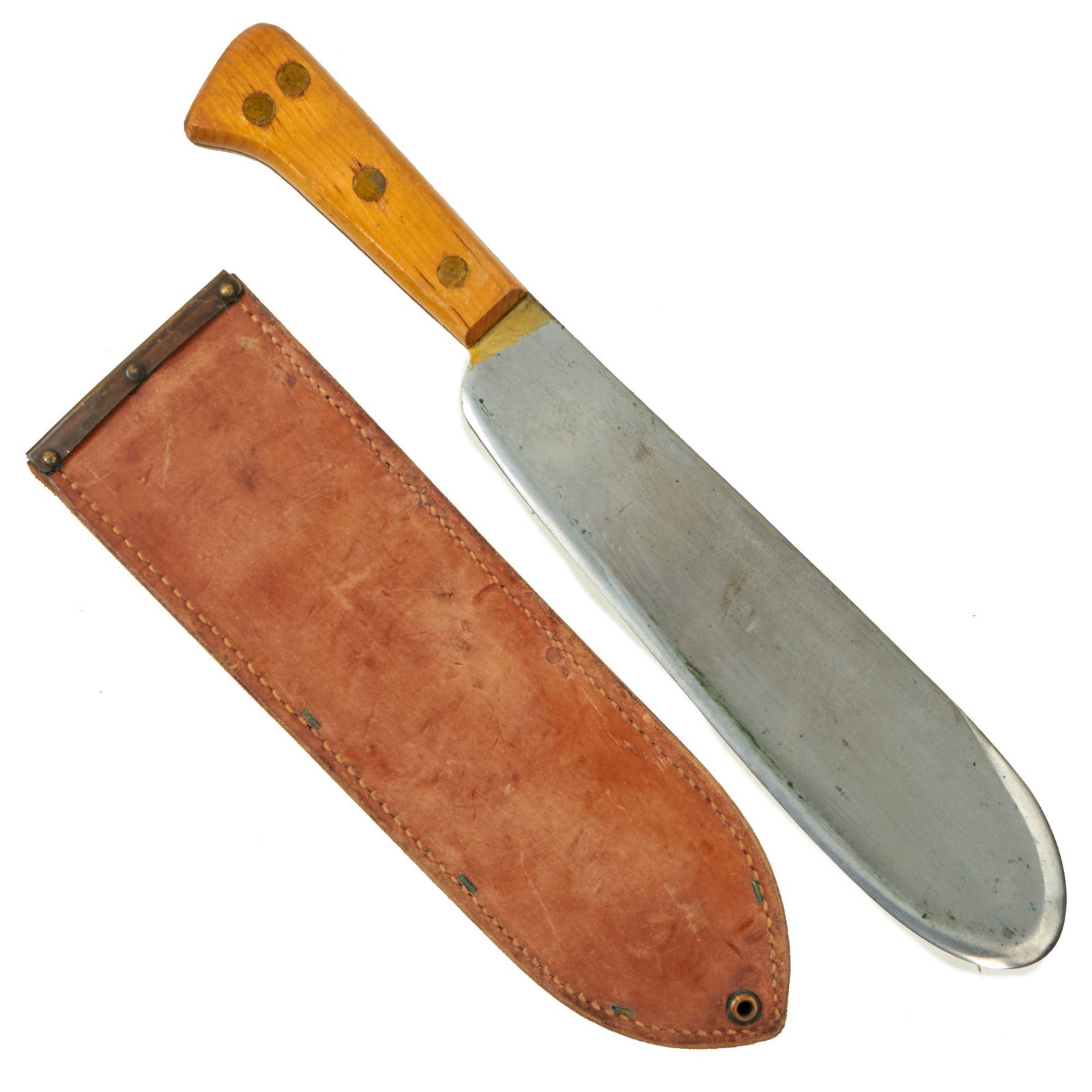 Buy Original U.S. WWII USMC Medical Corpsman Bolo Knife by Briddell with BOYT 1943 Scabbard | Original Firearms Antique For Sale