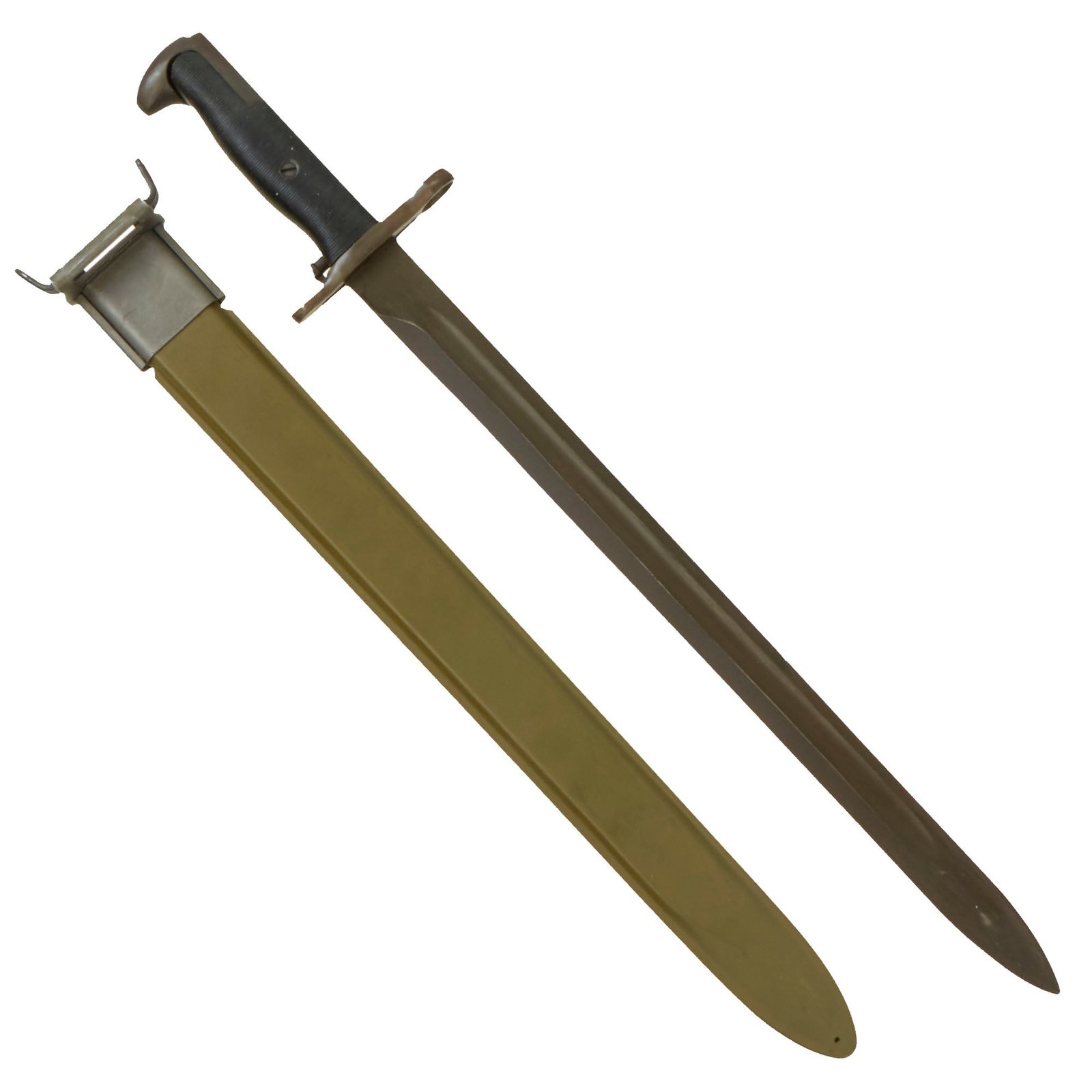 Buy Original Excellent U.S. WWII M1942 Garand 16" Bayonet by American Fork & Hoe with M3 Scabbard - dated 1943 | Original Firearms Antique For Sale