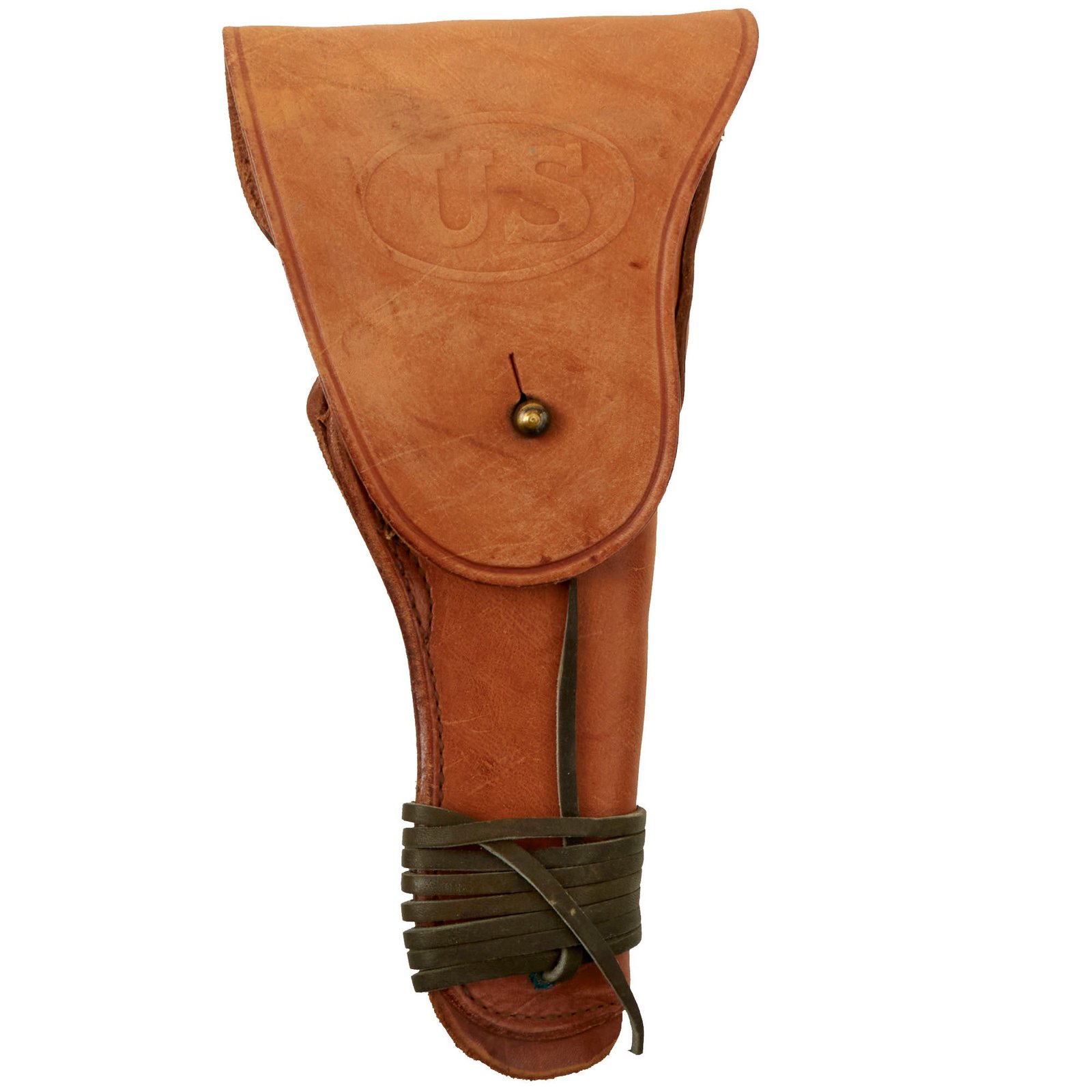 Buy Original U.S. WWII Era Excellent Condition M1916 .45 Colt 1911 Leather Holster by Rare Maker Fink Leather Shops of Kansas City, Missouri | Original Firearms Antique For Sale