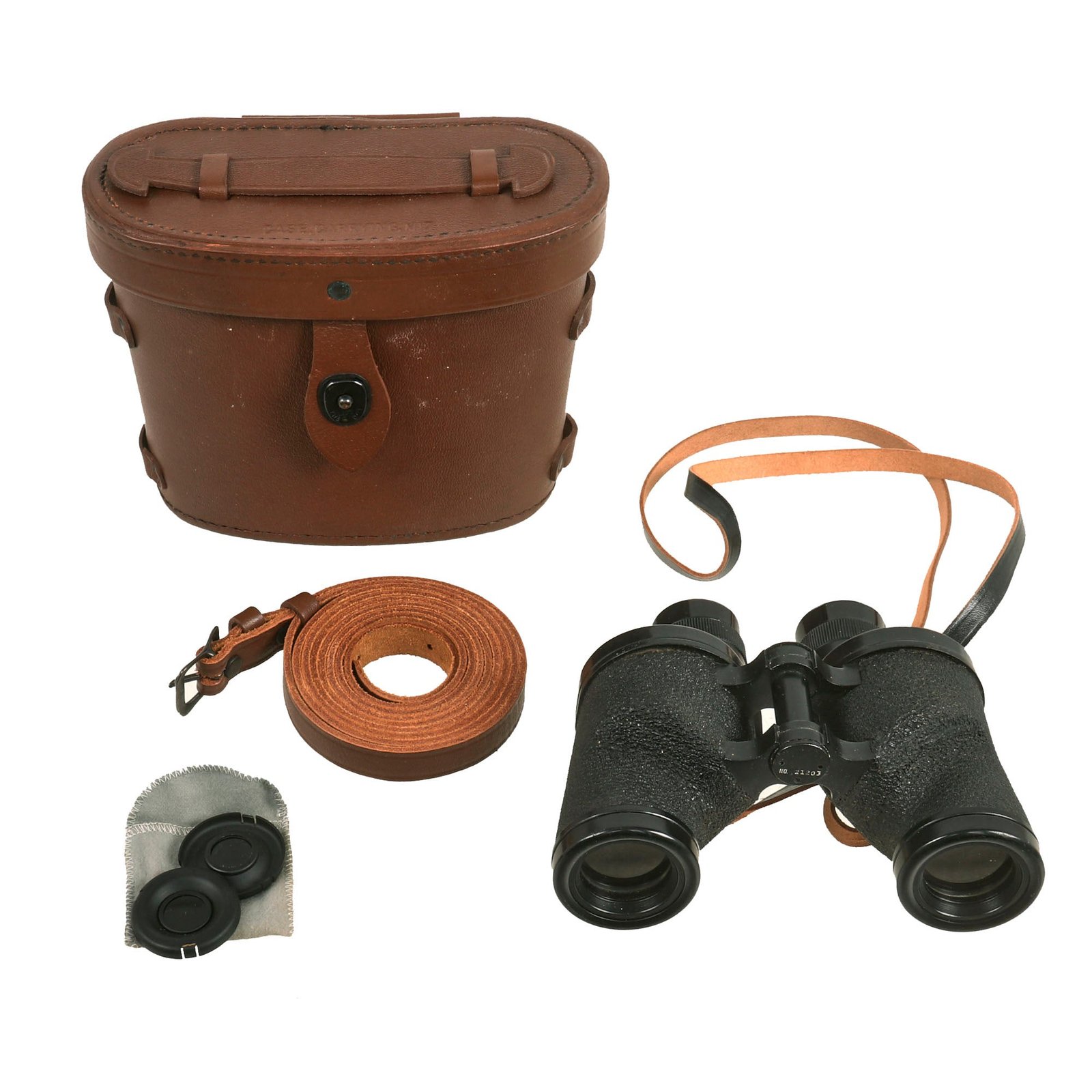 Buy Original U.S. WWII Unissued M13 6x30 Binoculars by Nash-Kelvinator Corp. Dated 1944 with M17 Leather Case | Original Firearms Antique For Sale