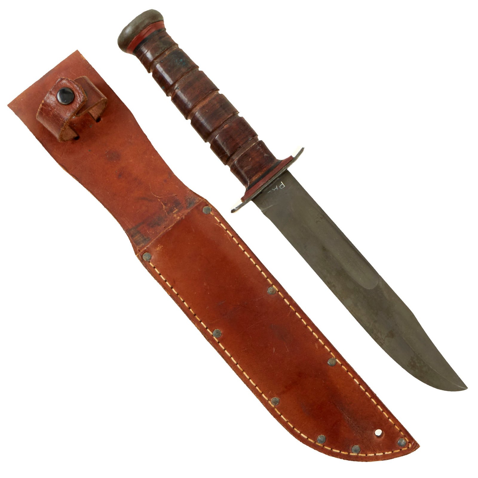 Buy Original U.S. WWII USMC Mark 2 KA-BAR Fighting Knife by PAL with Leather Scabbard | Original Firearms Antique For Sale