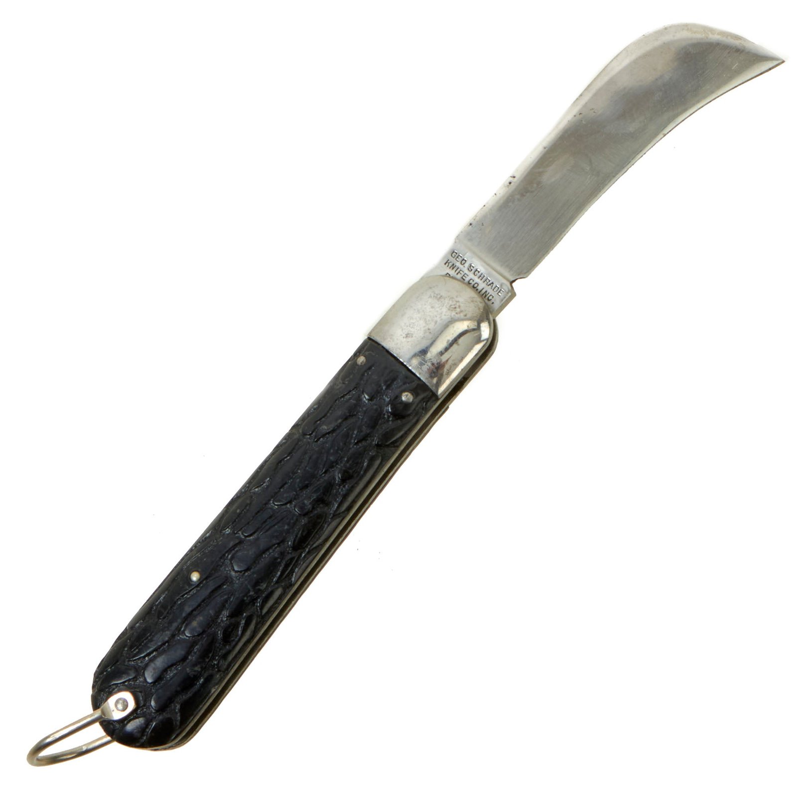 Buy Original U.S. WWII style Korean War Airborne/Electrician Geo Schrade (Presto) M2 Style Pocket Knife with Bale and Billhook Blade | Original Firearms Antique For Sale