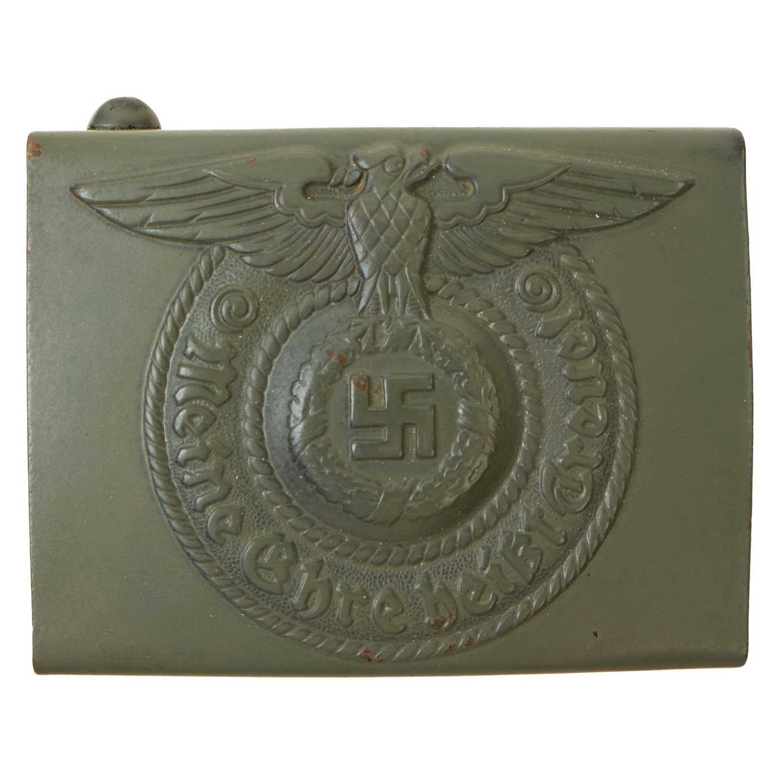 Buy Original German WWII SS EM/NCO Painted Steel Waist Belt Buckle by RODO Robert C. Dold - Schutzstaffel | Original Firearms Antique For Sale