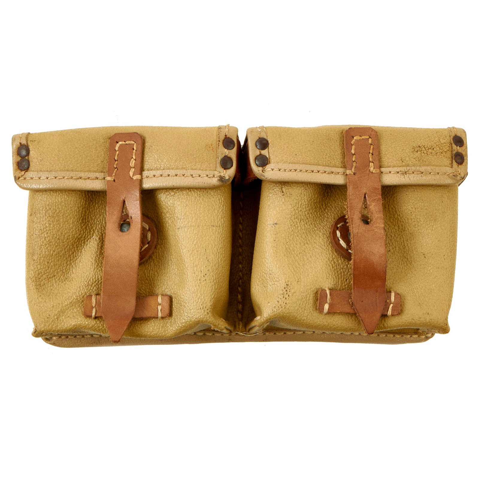 Buy Original Rare German WWII G43 K43 Type 11a Pebbled Rubberized Webbing Double Magazine Pouch | Original Firearms Antique For Sale