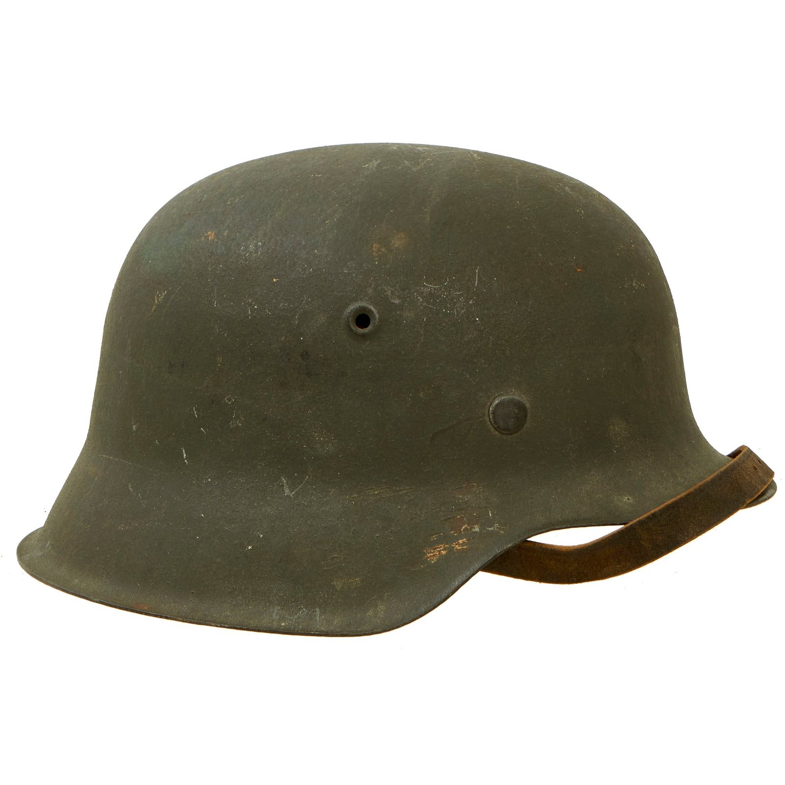 Buy Original Excellent German WWII M42 Army Heer "No Decal" Helmet with 57cm Liner, Chinstrap & Dome Stamp - CKL64 | Original Firearms Antique For Sale