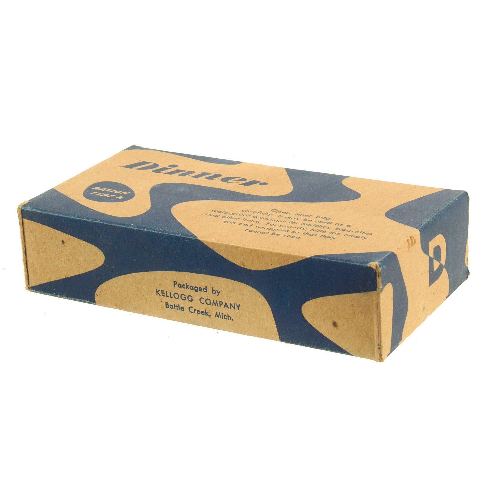 Buy Original U.S. WWII K-Ration "Morale Series" Dinner Meal Unit by the Kellogg Company - Sealed | Original Firearms Antique For Sale