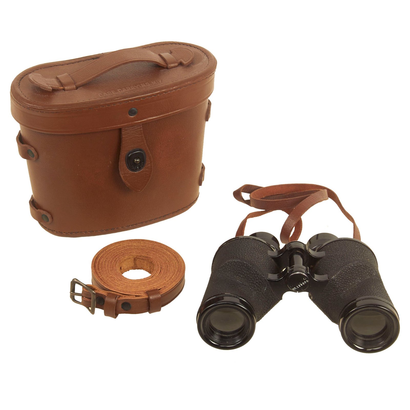 Buy Original U.S. WWII Unissued Condition M3 6x30 Binoculars by Westinghouse with M17 Leather Case - Dated 1942 | Original Firearms Antique For Sale