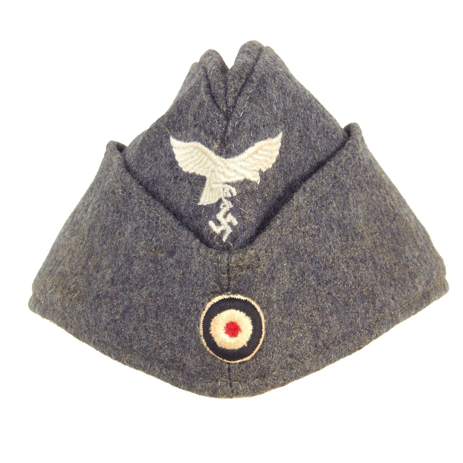Buy Original German WWII 1943 dated Luftwaffe EM-NCO 58cm M38 Overseas Wool Cap - RBNr. Marked | Original Firearms Antique For Sale