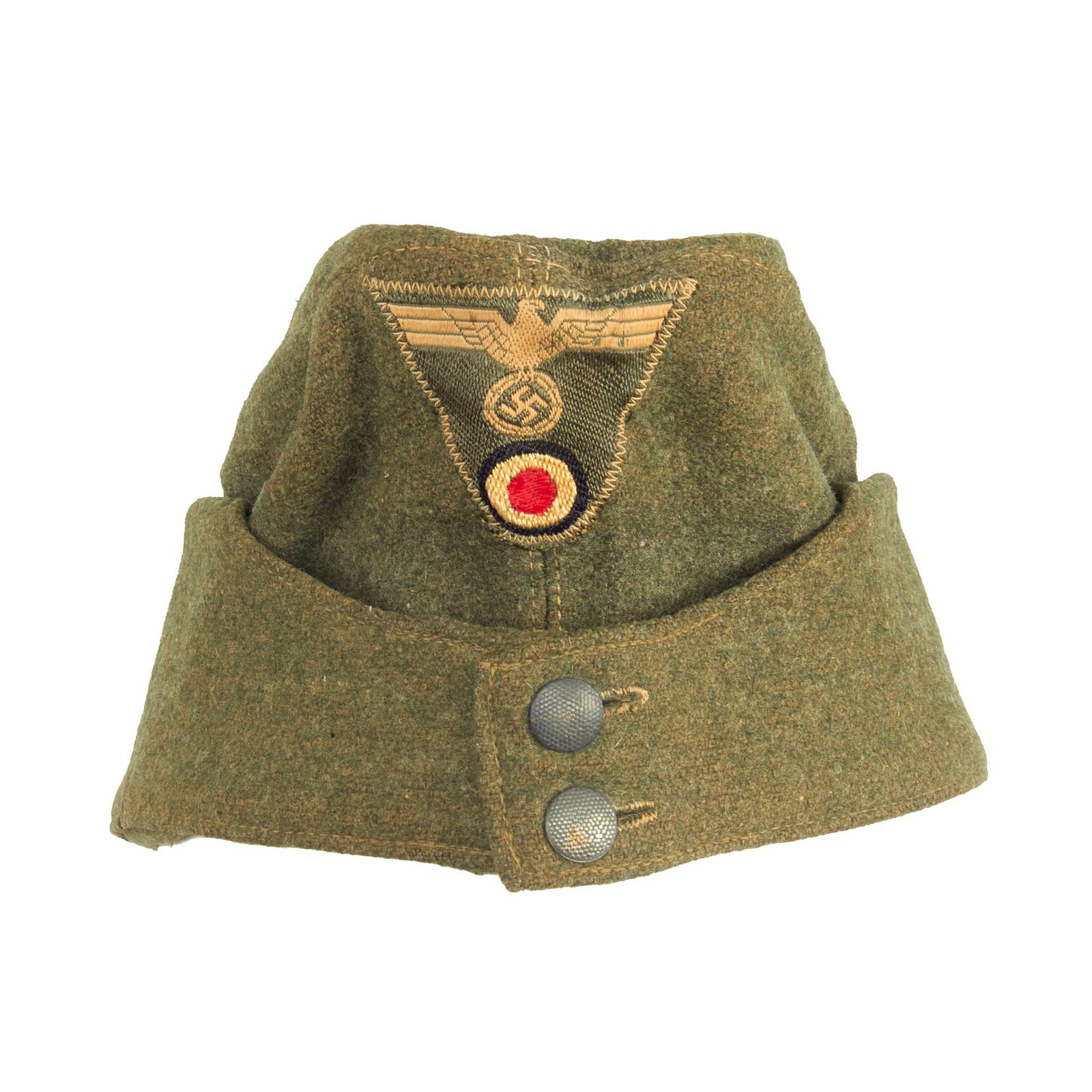 Buy Original German WWII Heer Army EM-NCO Schiffchen M42 Overseas Cap by Mützenfabrik Kornacker - size 57 | Original Firearms Antique For Sale
