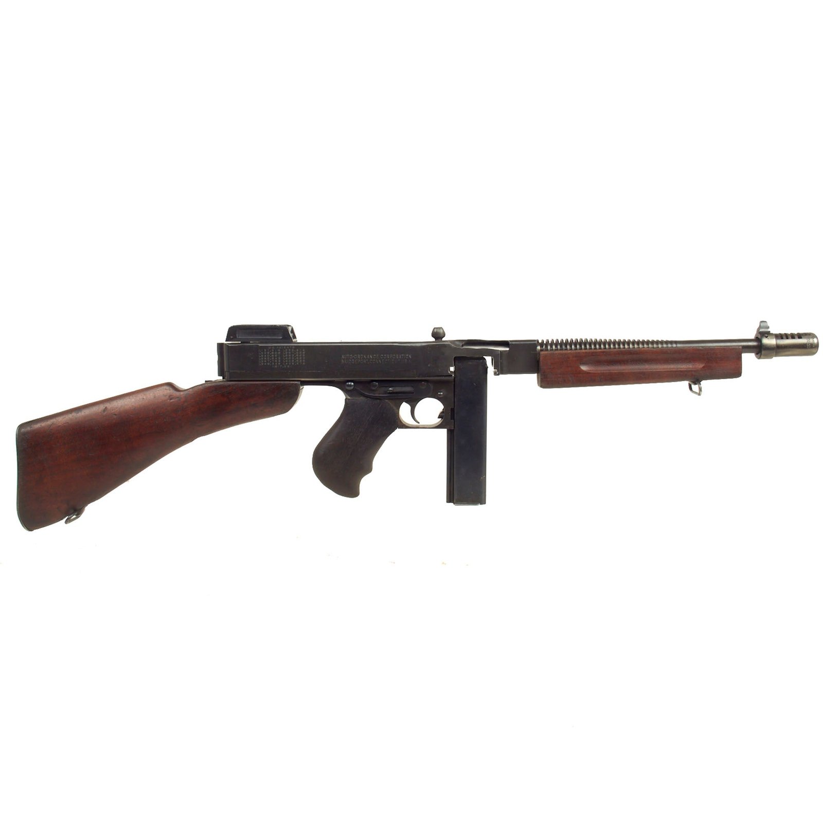 Buy Original U.S. WWII Thompson M1928A1 Display Submachine Gun Serial NO.S-401005 - Original WW2 Parts | Original Firearms Antique For Sale