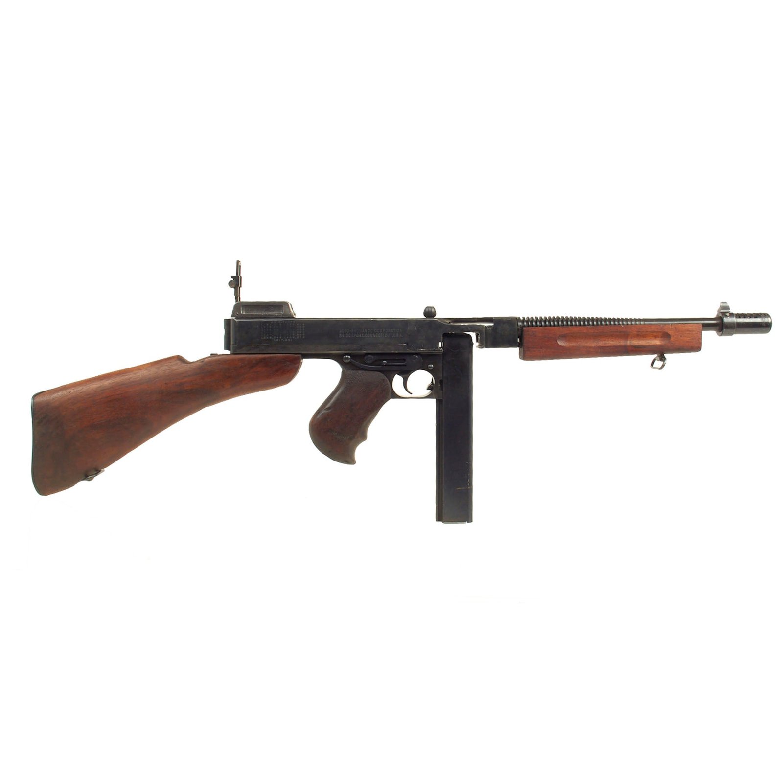 Buy Original U.S. WWII Thompson M1928A1 Display Submachine Gun Serial NO.S-440029 - Original WW2 Parts | Original Firearms Antique For Sale