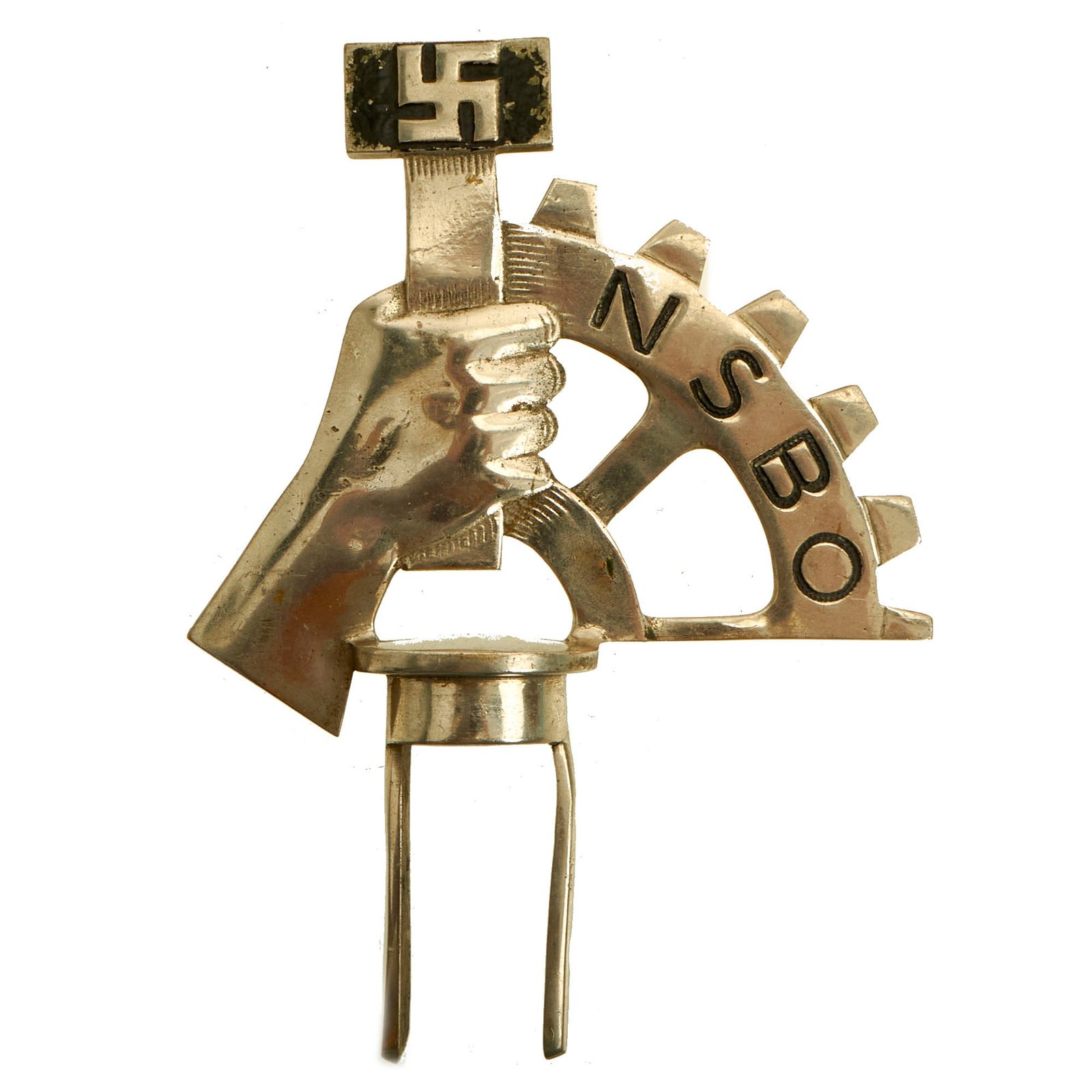 Buy Original German Pre-WWII NSBO National Socialist Factory Cell Organization Flag Pole Finial / Topper | Original Firearms Antique For Sale