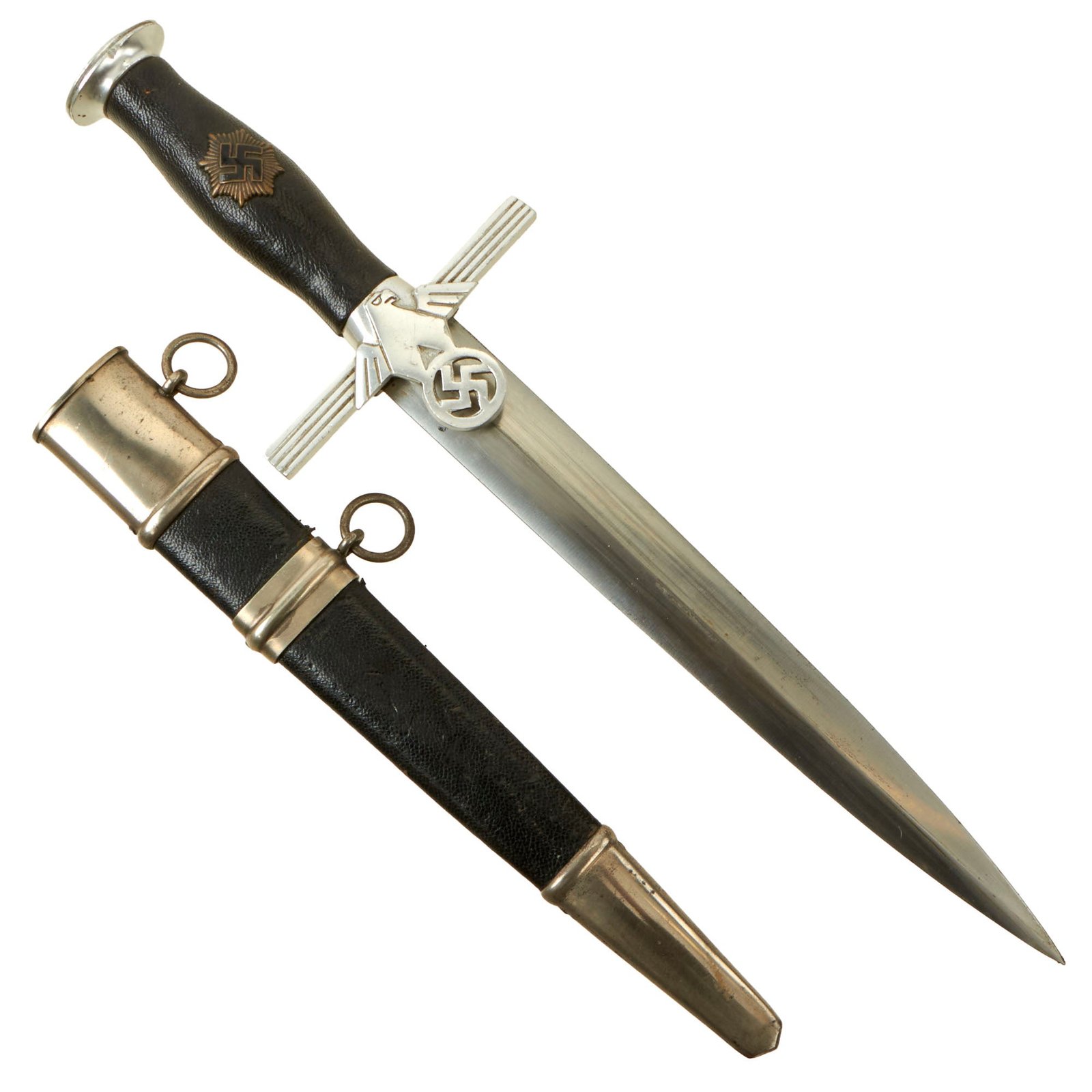 Buy Original German WWII Rare 2nd Model RLB Leader's Dagger by KRONECK Ernst Erich Witte of Solingen with Scabbard | Original Firearms Antique For Sale