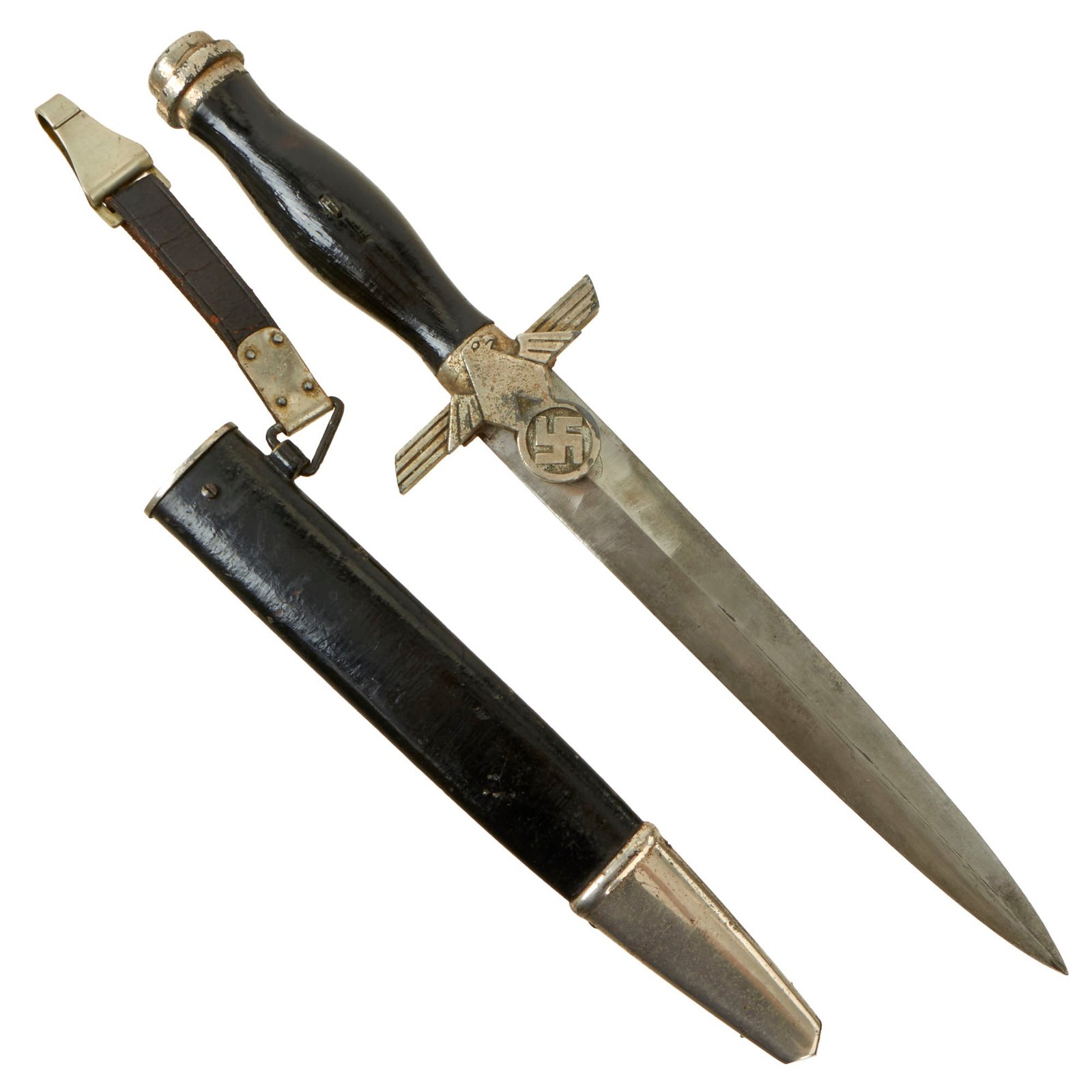 Buy Original German WWII Service Used 2nd Model Enlisted Man's RLB Dagger by Paul Weyersberg with Scabbard - Missing Grip Insignia | Original Firearms Antique For Sale