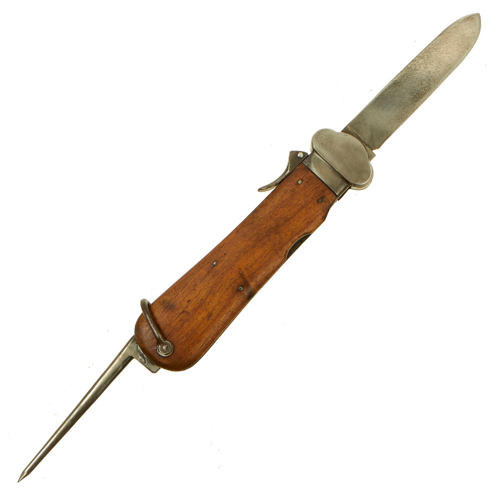 Buy Original German WWII Late War Luftwaffe Take Down Fallschirmjäger Gravity Knife with Solingen RB Number | Original Firearms Antique For Sale