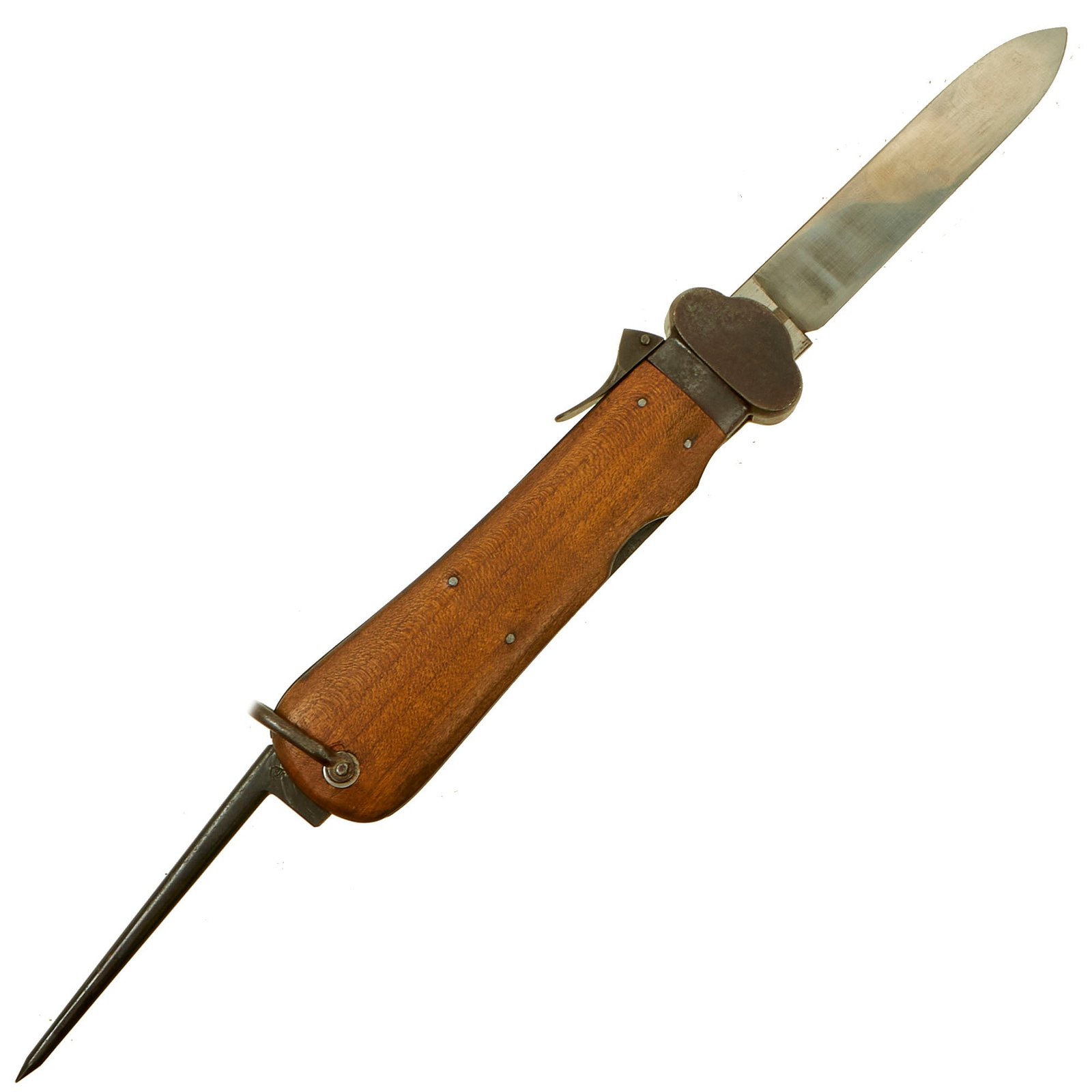 Buy Original German WWII Late War Luftwaffe Take Down Fallschirmjäger Gravity Knife with Solingen RB Number | Original Firearms Antique For Sale
