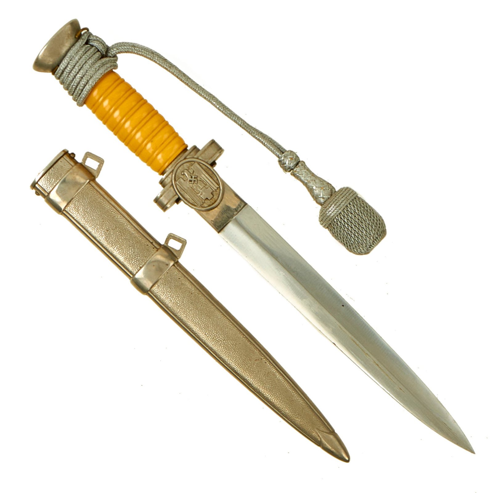 Buy Original German WWII DRK Red Cross Officer's Dagger with Scabbard & Portepee - Deutsches Rotes Kreuz | Original Firearms Antique For Sale
