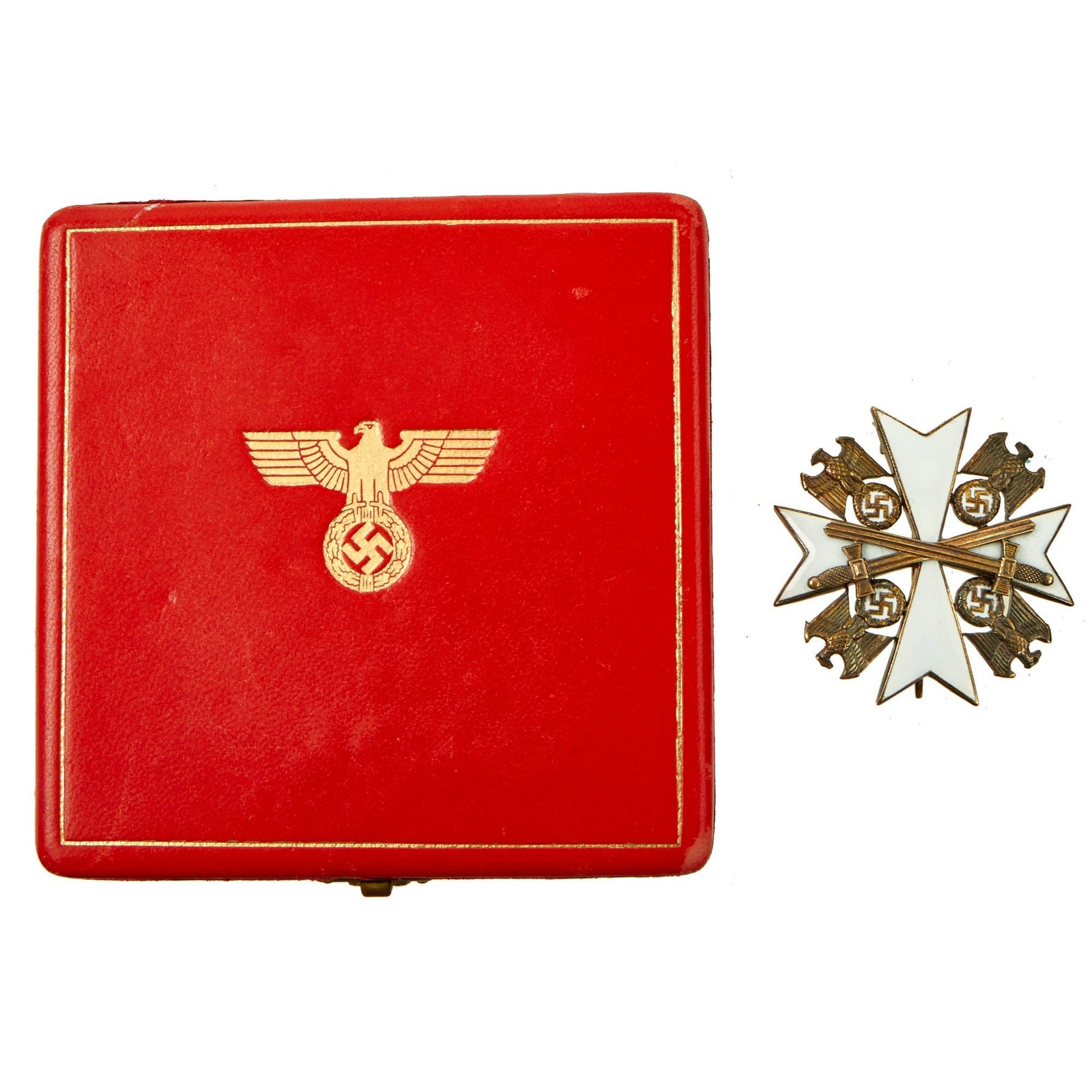 Buy Original German WWII Cased Order of the German Eagle 2nd Class Award with Swords by Gebrüder Godet & Co. | Original Firearms Antique For Sale