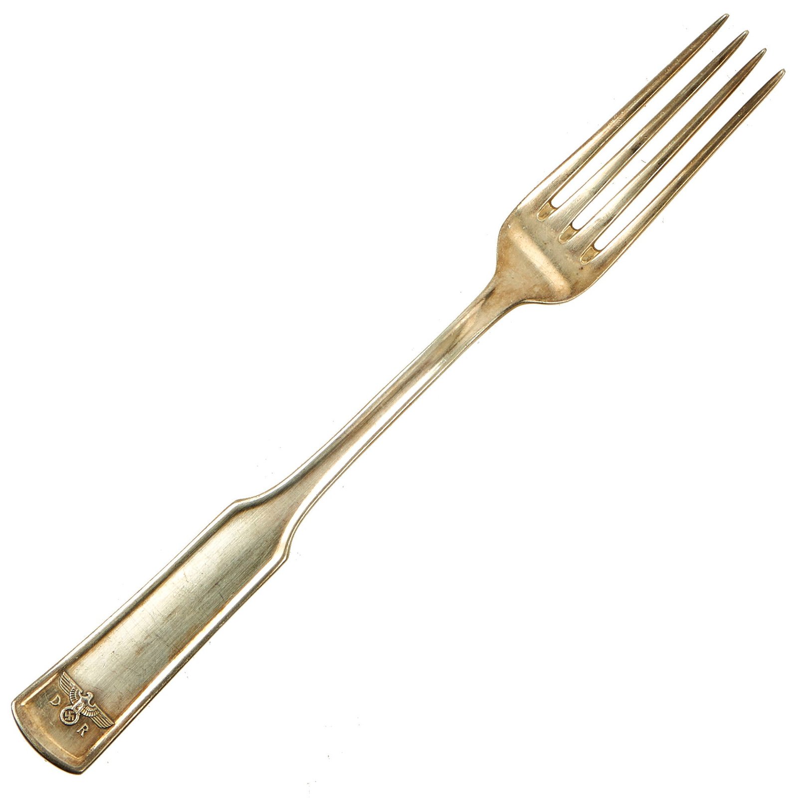Buy Original Rare German WWII Silver Dinner Fork from Reichsmarschall Hermann Göring's Deutsches Reichsbahn Dining Car | Original Firearms Antique For Sale