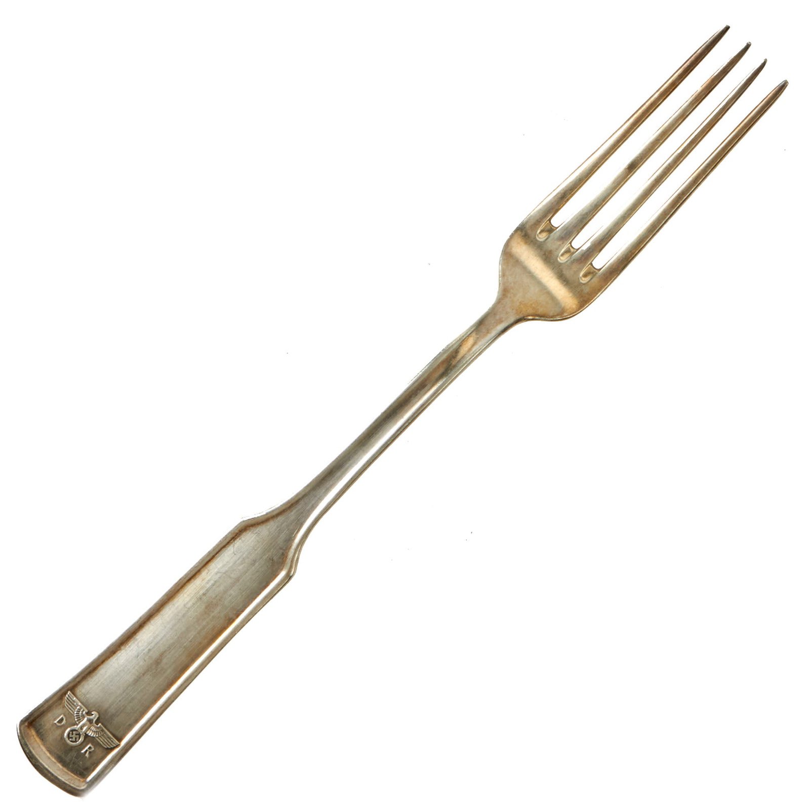 Buy Original Rare German WWII Silver Dinner Fork from Reichsmarschall Hermann Göring's Deutsches Reichsbahn Dining Car | Original Firearms Antique For Sale