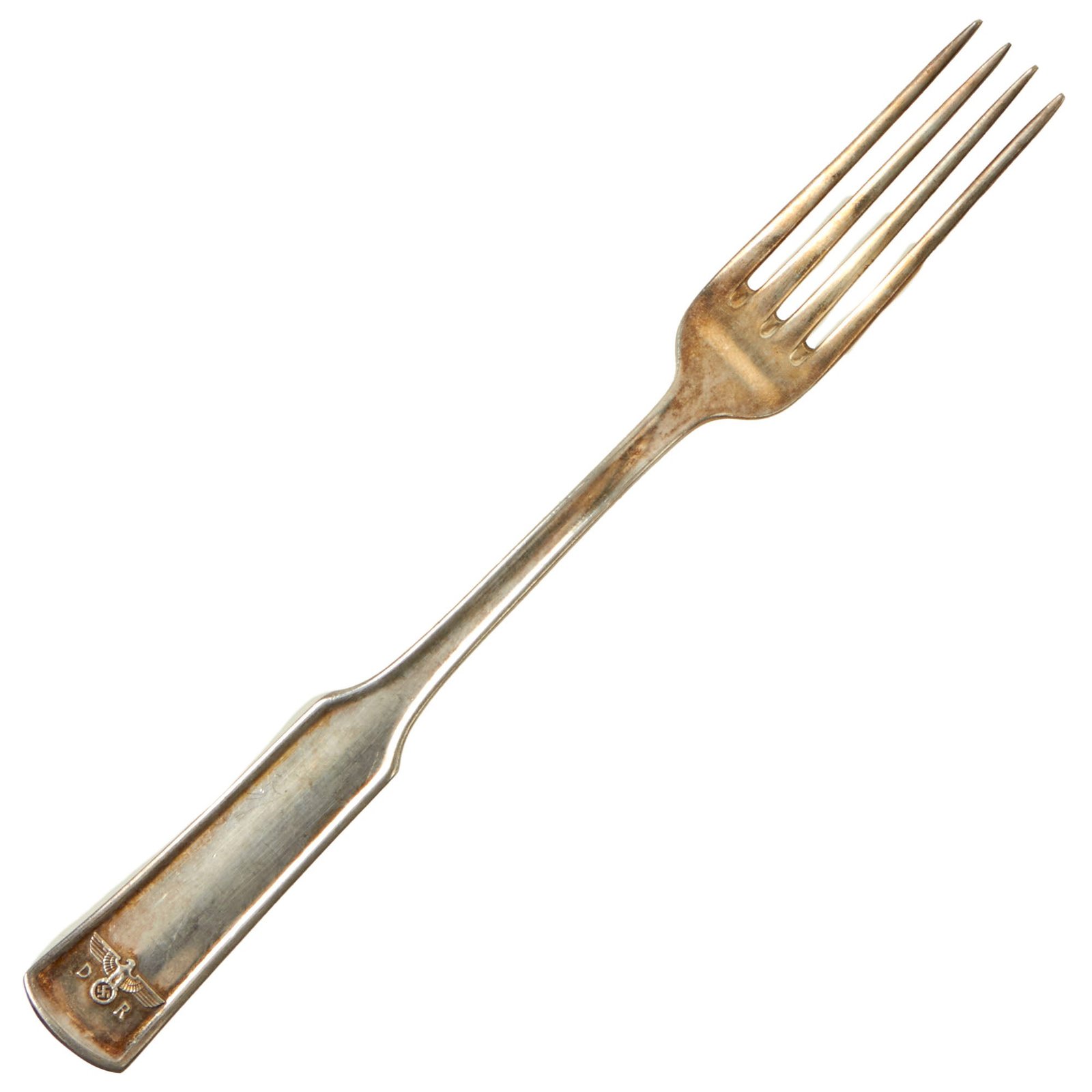 Buy Original German WWII Silver Dinner Fork from Reichsmarschall Hermann Göring's Deutsches Reichsbahn Train Dining Car | Original Firearms Antique For Sale