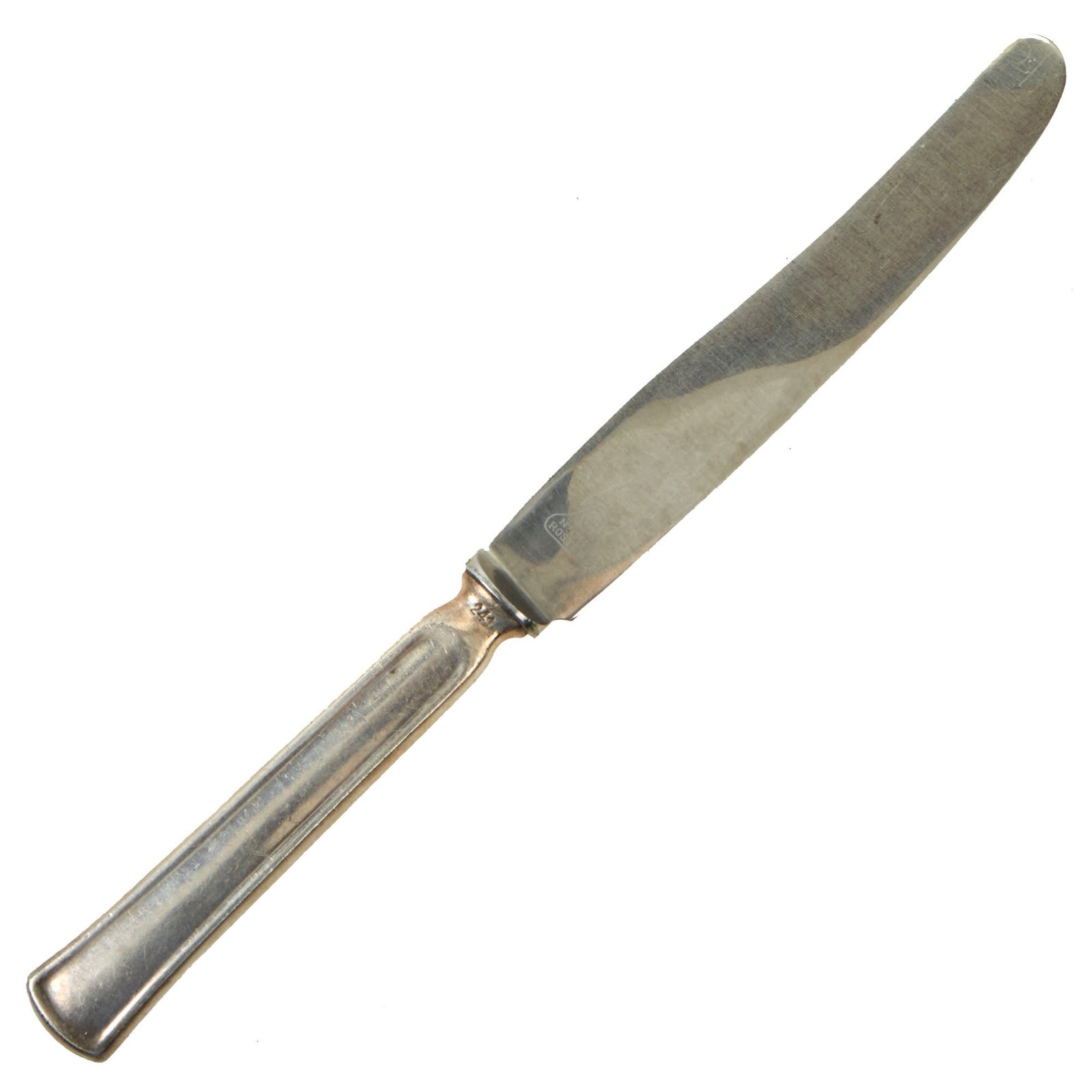 Buy Original Rare German WWII Silver & Stainless Steel Dinner Knife from Reichsmarschall Hermann Göring's Deutsches Reichsbahn Dining Car | Original Firearms Antique For Sale