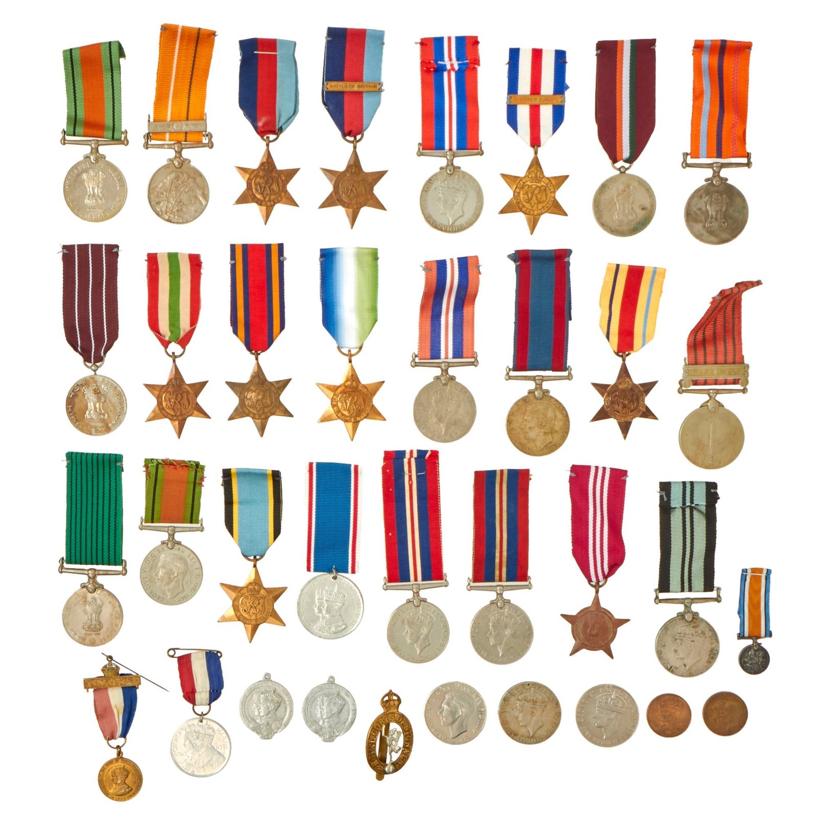 Buy Original British & Commonwealth Countries WWII / Post War Medal and Decorations Lot - 35 Total Items | Original Firearms Antique For Sale