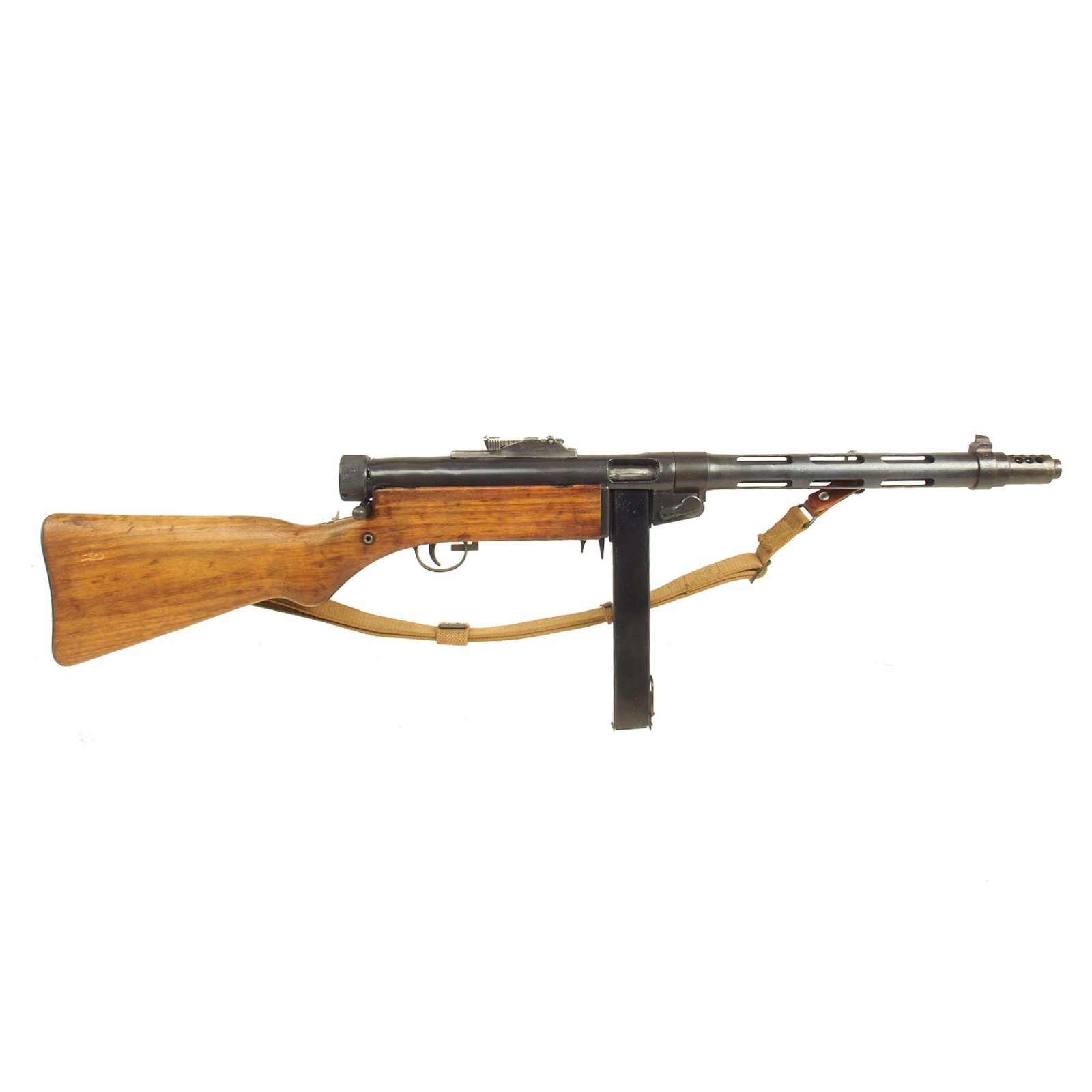 Buy Original Finnish WWII Suomi KP/-31 M31 9mm Display SMG with Live Barrel, Stick Magazine & Sling - Serial 31857 | Original Firearms Antique For Sale