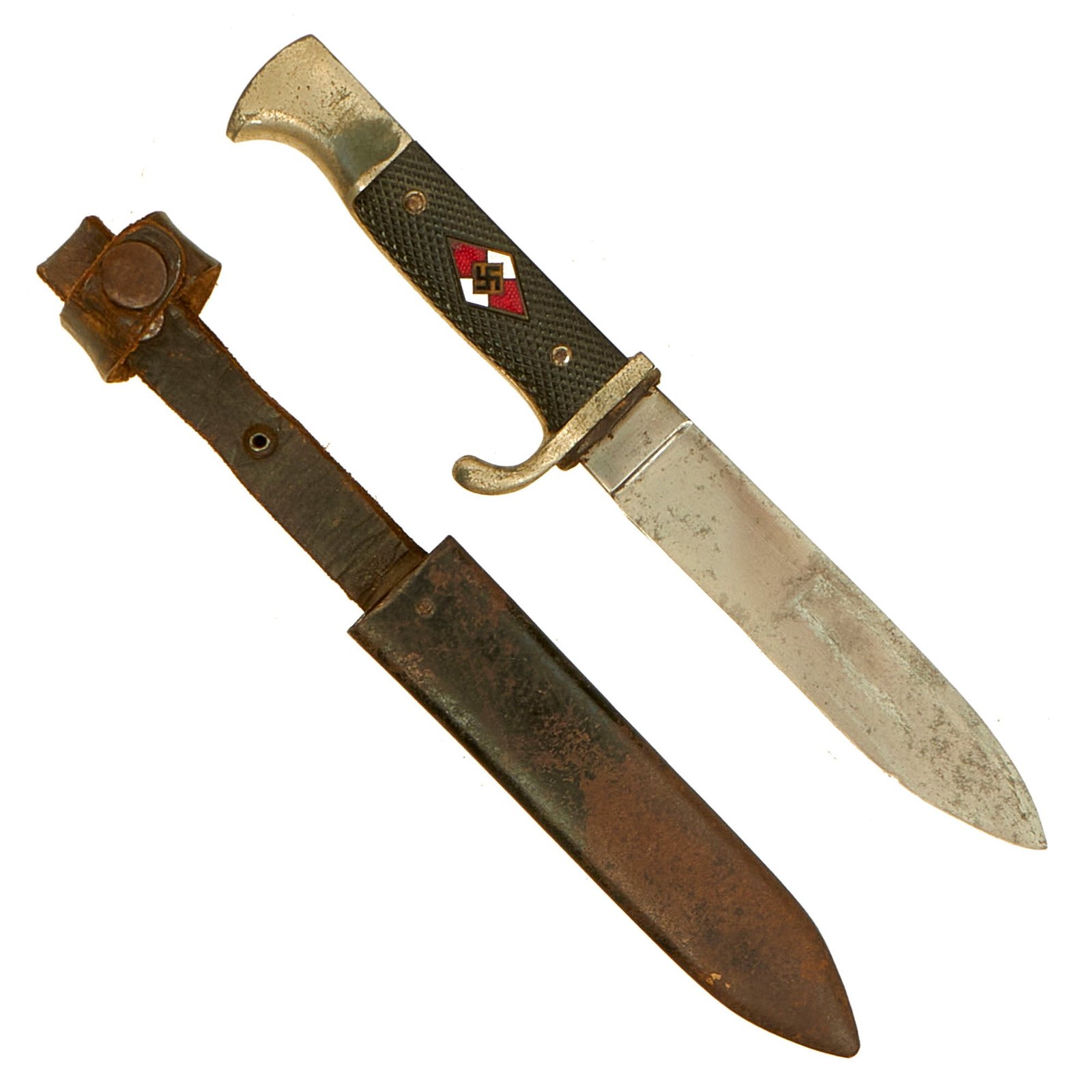 Buy Original German WWII 1939 Dated HJ Knife by Rare Maker P.D. Lüneschloss with Scabbard - RZM M7/14 | Original Firearms Antique For Sale