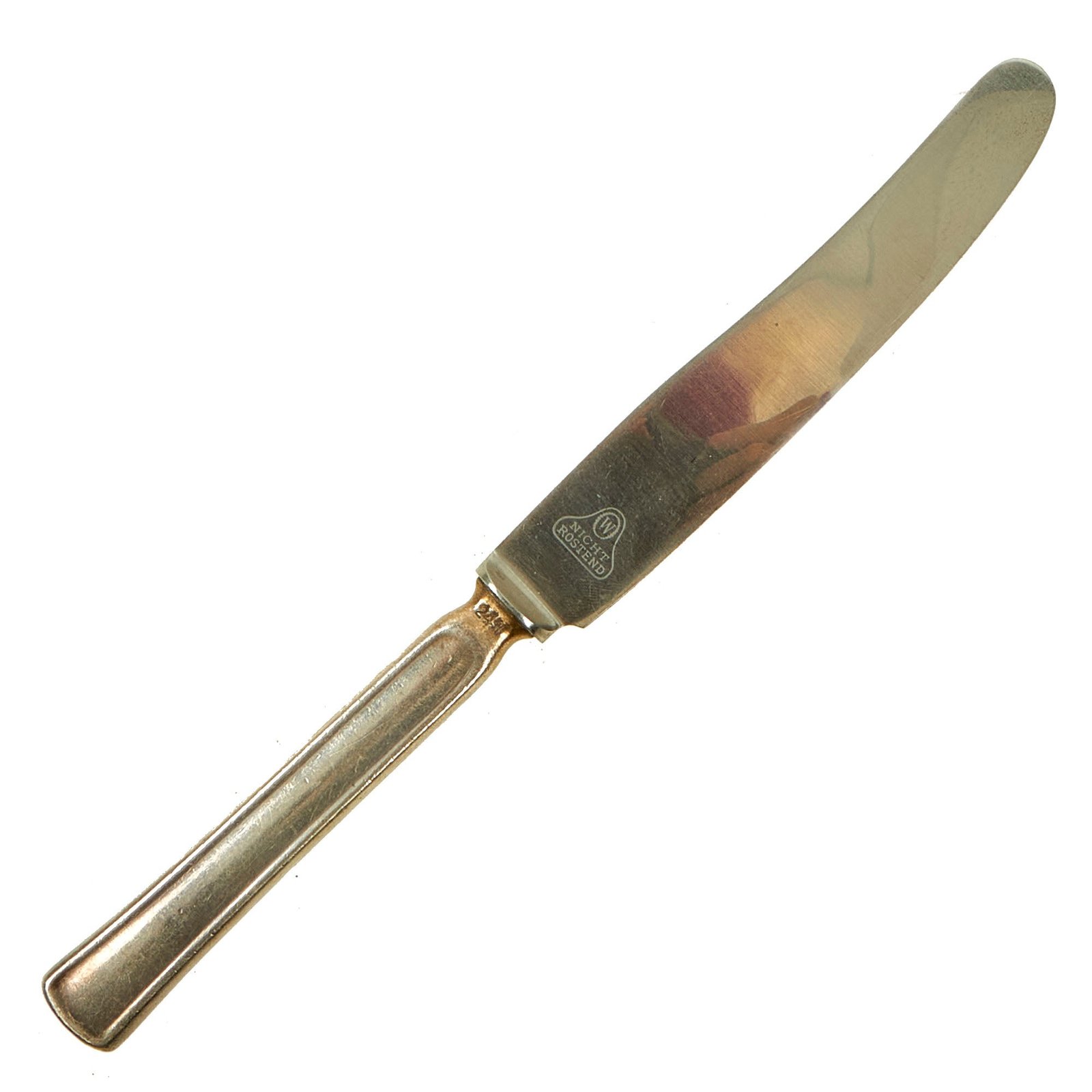 Buy Original Rare German WWII Silver & Stainless Steel Knife from Reichsmarschall Hermann Göring's Deutsches Reichsbahn Dining Car | Original Firearms Antique For Sale