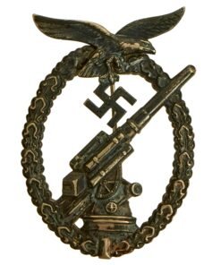 Buy Original German WWII Early War Luftwaffe Anti-Aircraft Flak Battle Badge in Tombak - Unmarked | Original Firearms Antique For Sale