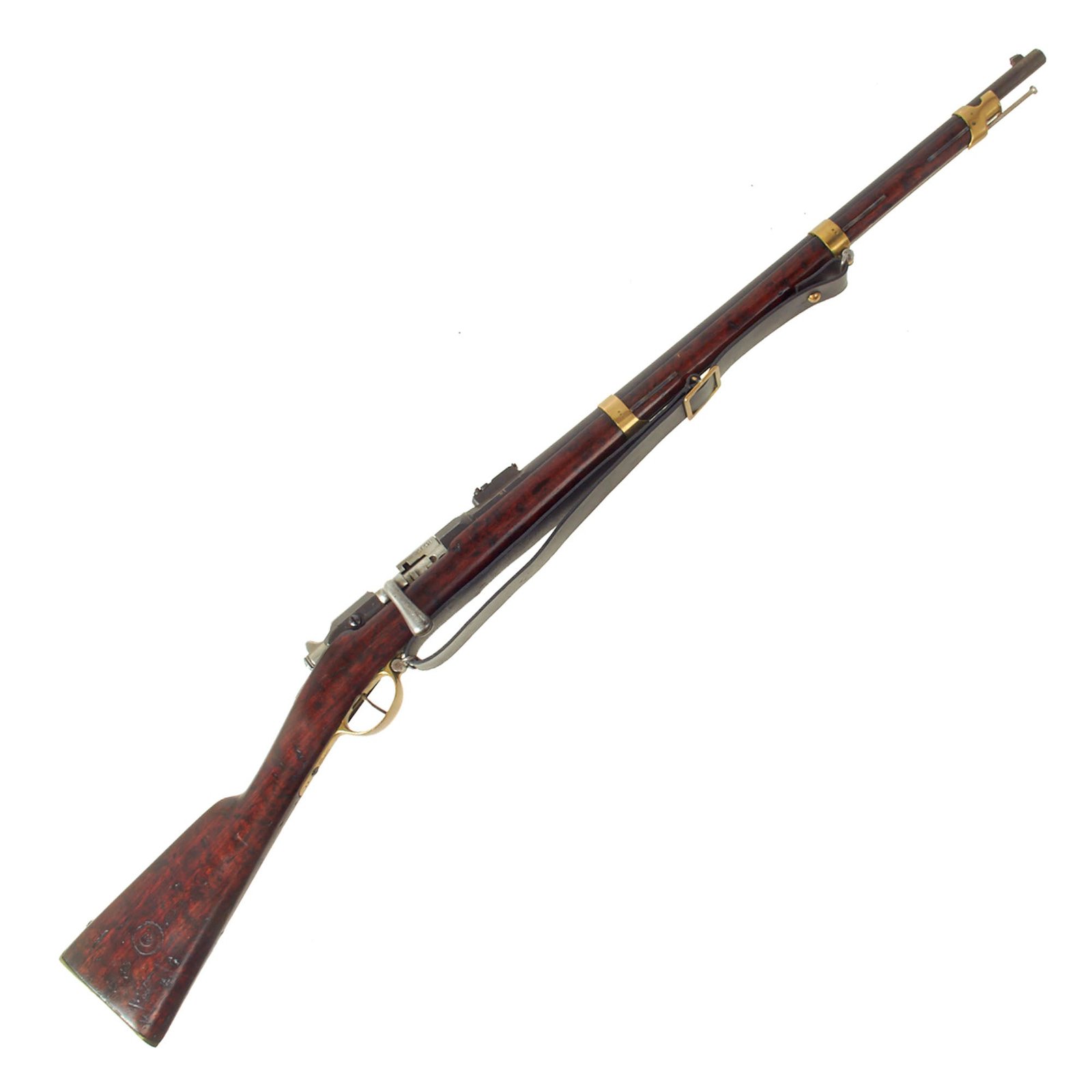 Buy Original French Fusil Gras Modèle 1874 M80 Gendarmerie Carbine by St. Etiénne with Brass Fittings & Sling - Dated 1880 | Original Firearms Antique For Sale
