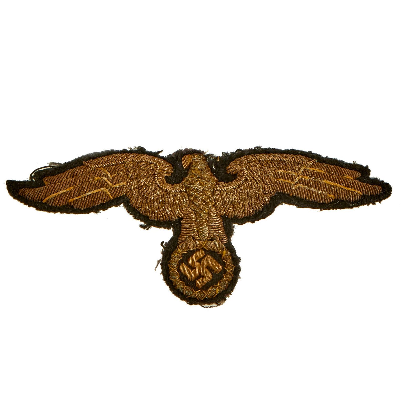 Buy Original Rare German WWII NSDAP Diplomatic Corps Officer Visor Cap Gold Bullion Eagle Insignia | Original Firearms Antique For Sale