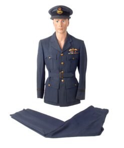 Buy Original British WWII RAF RCAF Air Force Uniform Set With Visor For DFC Recipient Flying Officer Robert Gray Holden | Original Firearms Antique For Sale